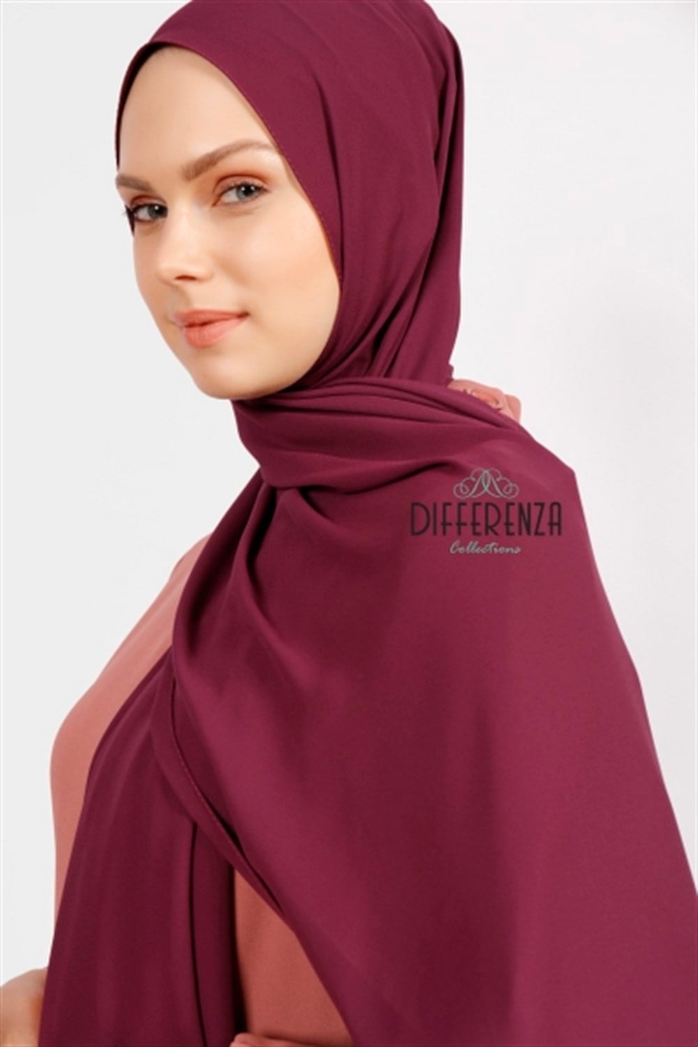 Krep Şal - Mürdüm