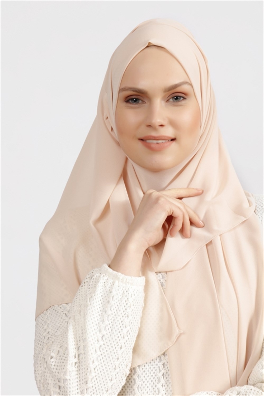Krep Şifon Şal - Açık Somon