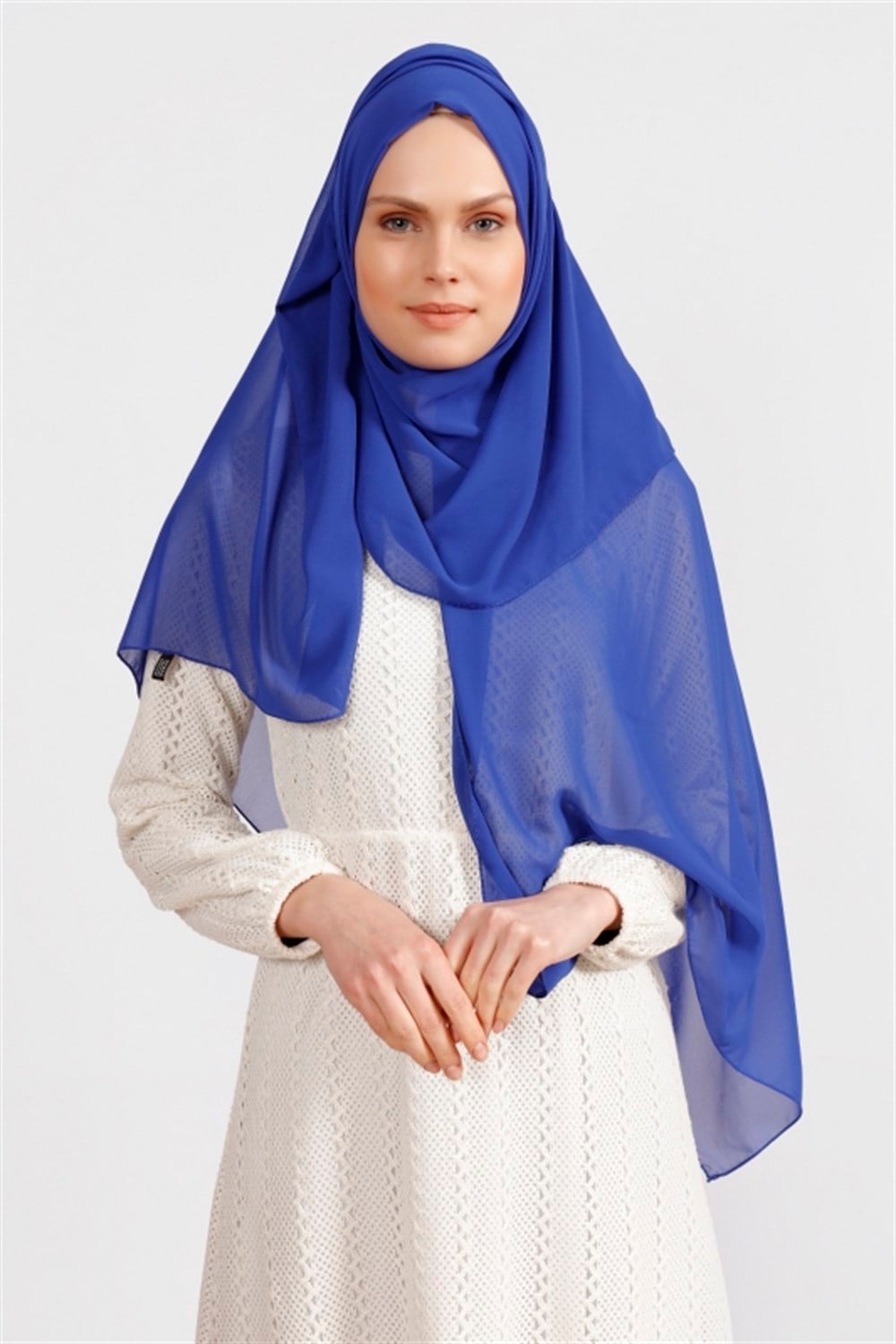 Krep Şifon Şal - Canlı Saks