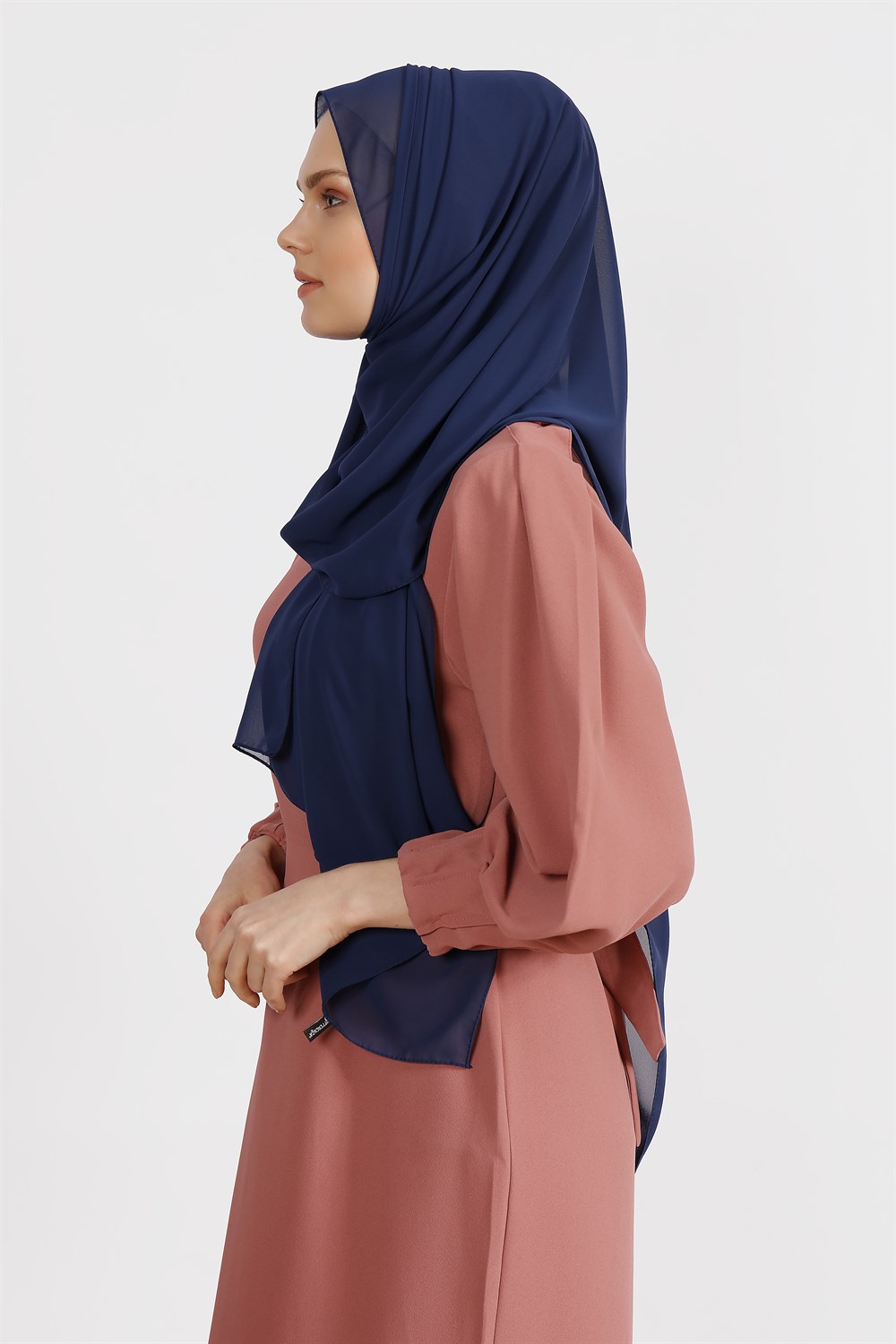 Krep Şifon Şal - Lacivert