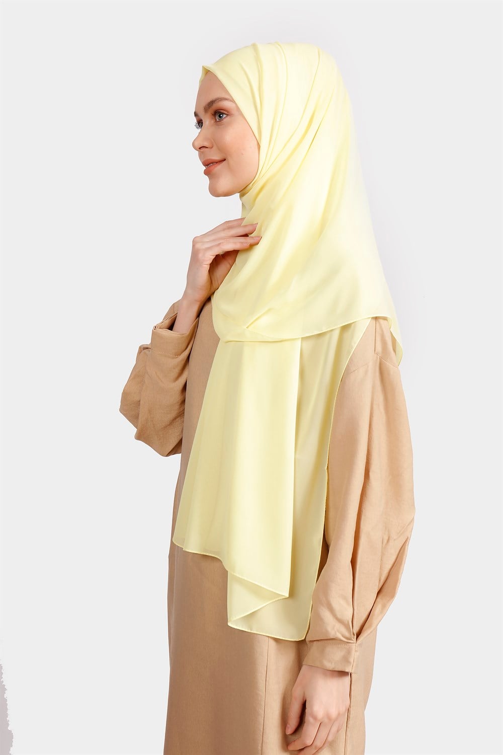 Krep Şifon Şal - Sarı