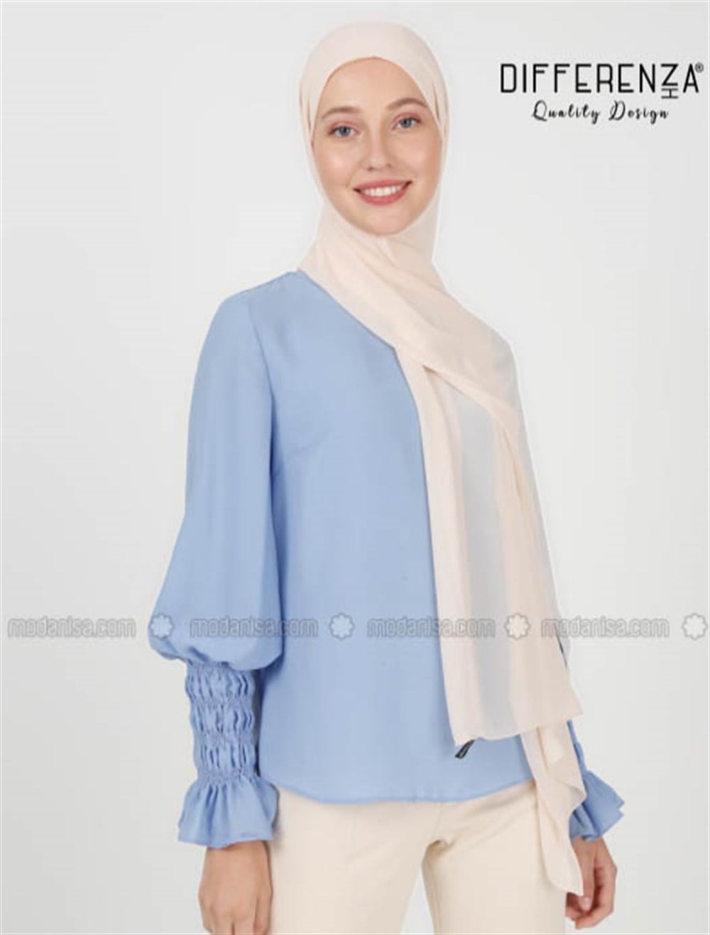 Krep Şifon Şal-Soft Bej