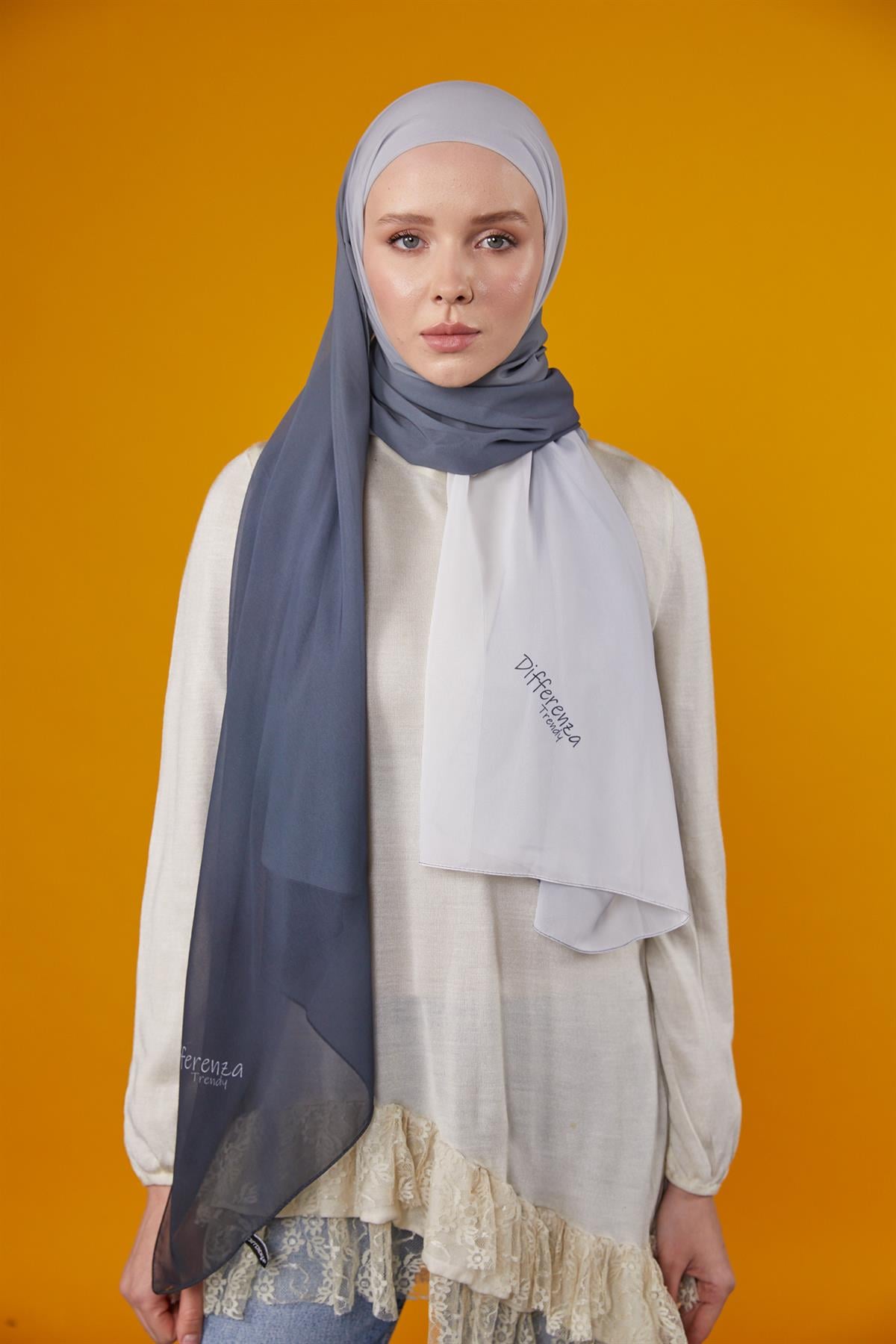 Omre Boneli Şal-Gri