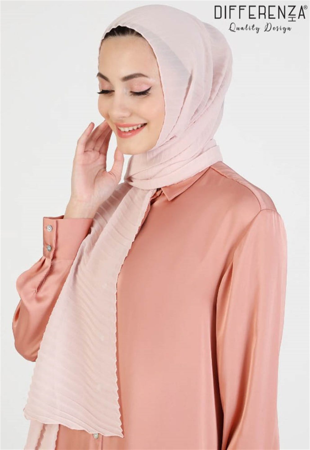 Pliseli Şal-Açık Pudra