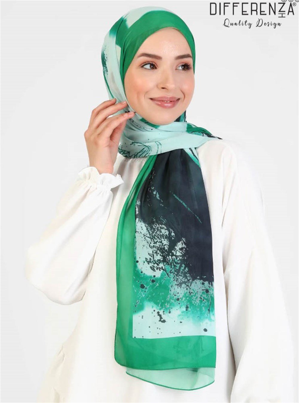 Ring Desenli Şal-Yeşil
