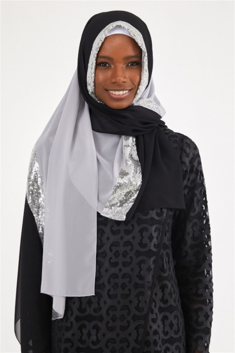 Zawaji Şal-Siyah-Gri