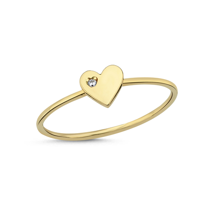 PIRLANT Taşlı Kalp Altın Yüzük