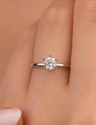 PIRLANT 0.50 Karat Pırlanta Tektaş Yüzük