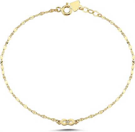 PIRLANT Sonsuzluk Boomerang Altın Bileklik