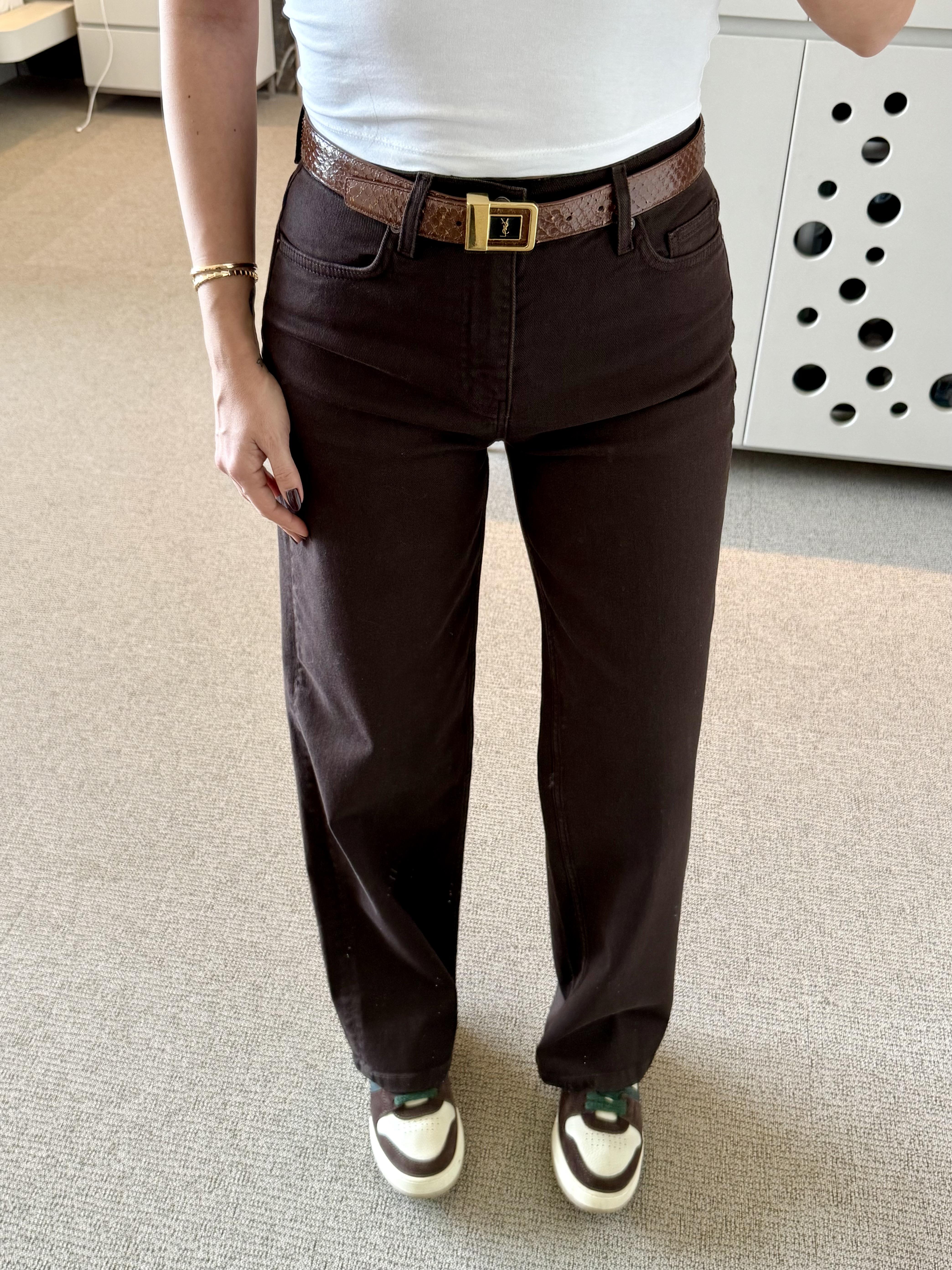 Acı Kahve Straight Jean Pantolon