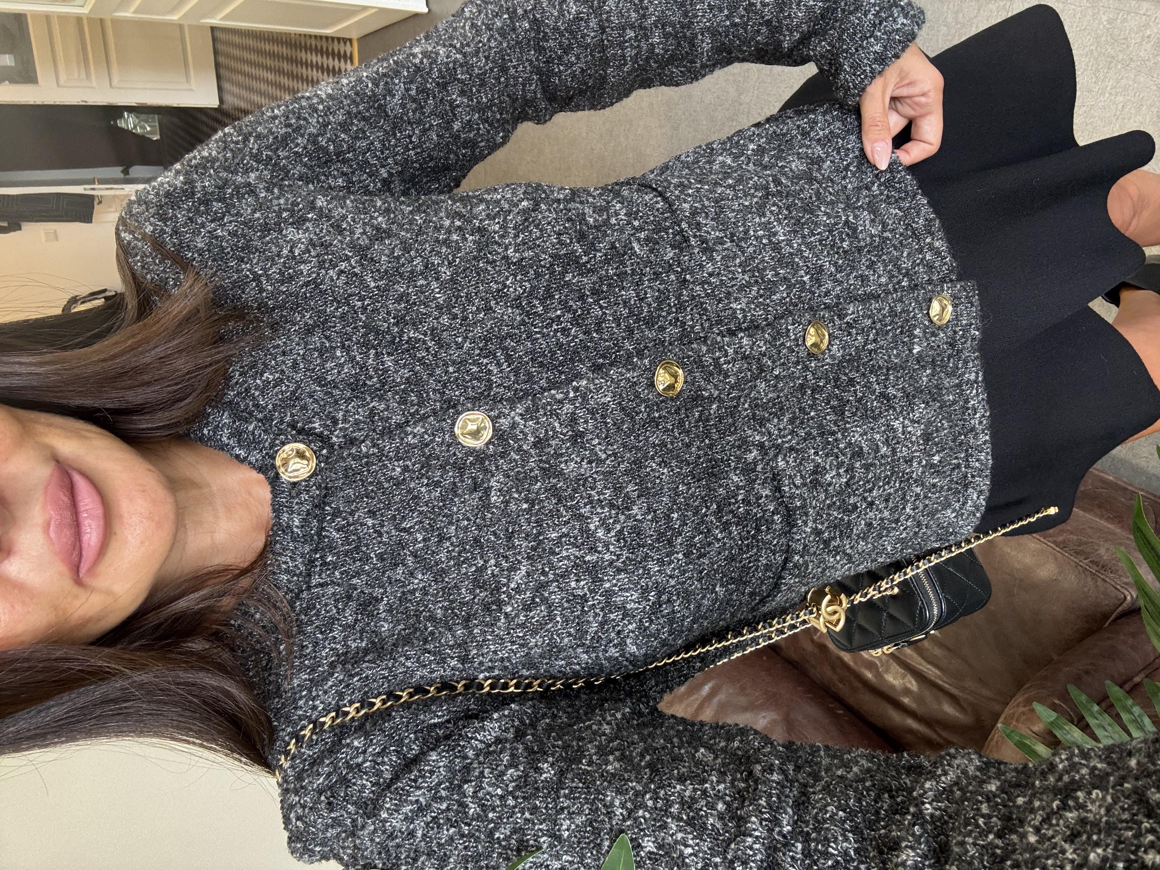 Antrasit Bisiklet Yaka Düğmeli Triko Hırka