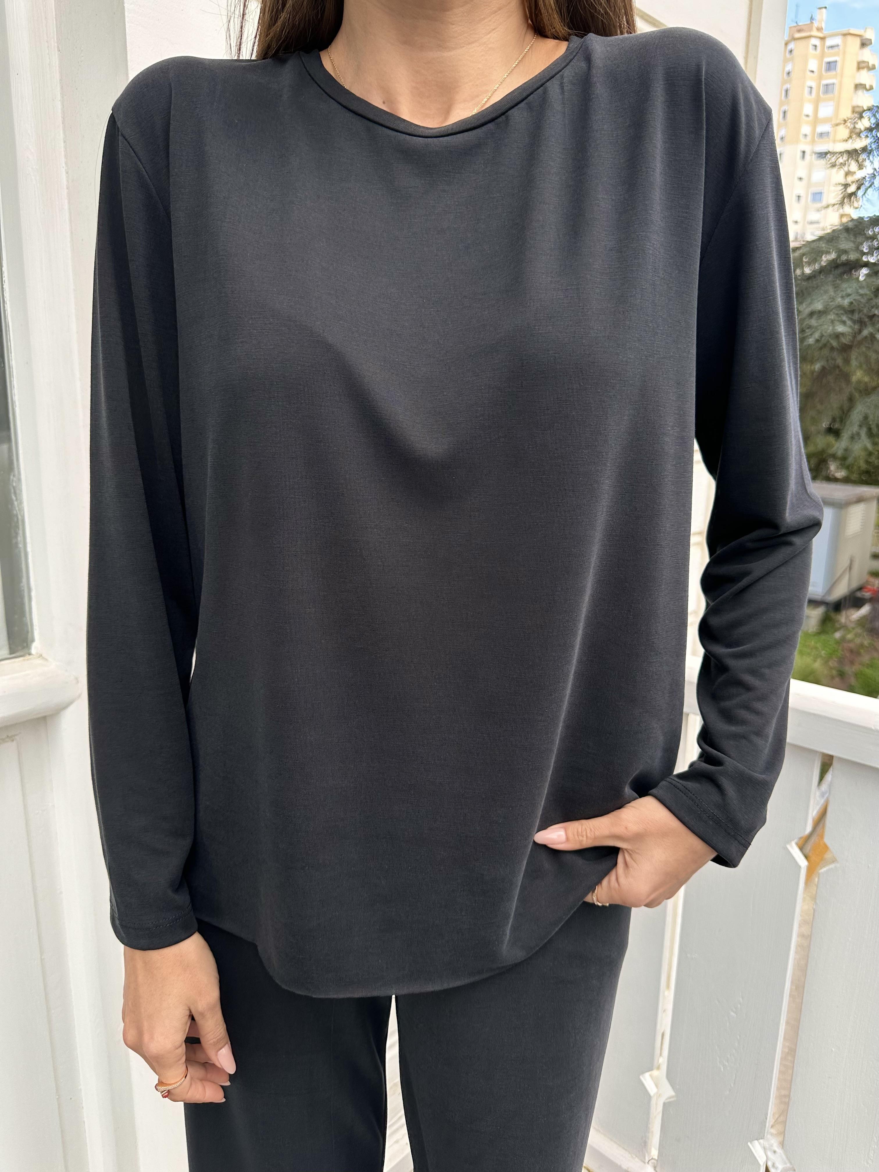 Antrasit Modal Kumaş Takım