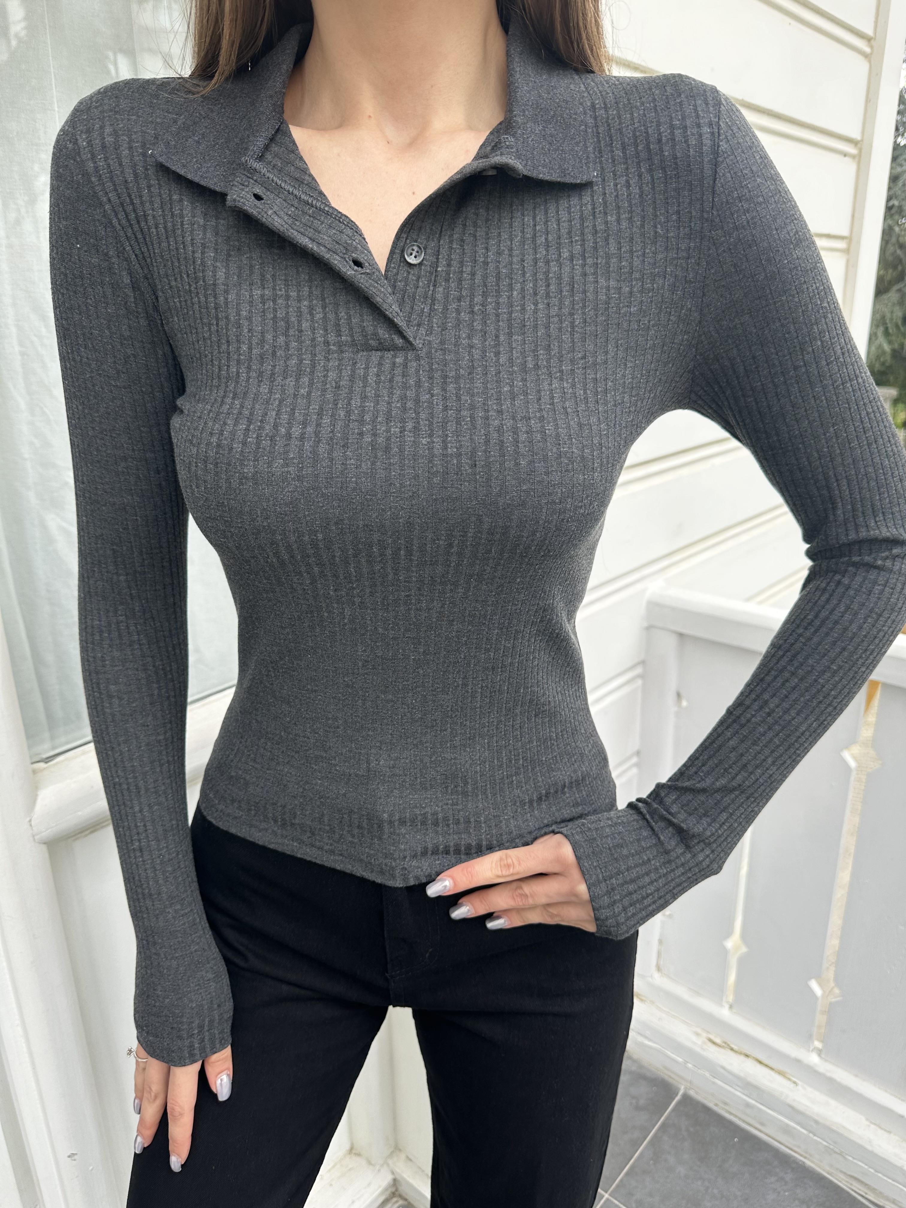 Antrasit Polo Yaka Basic Body