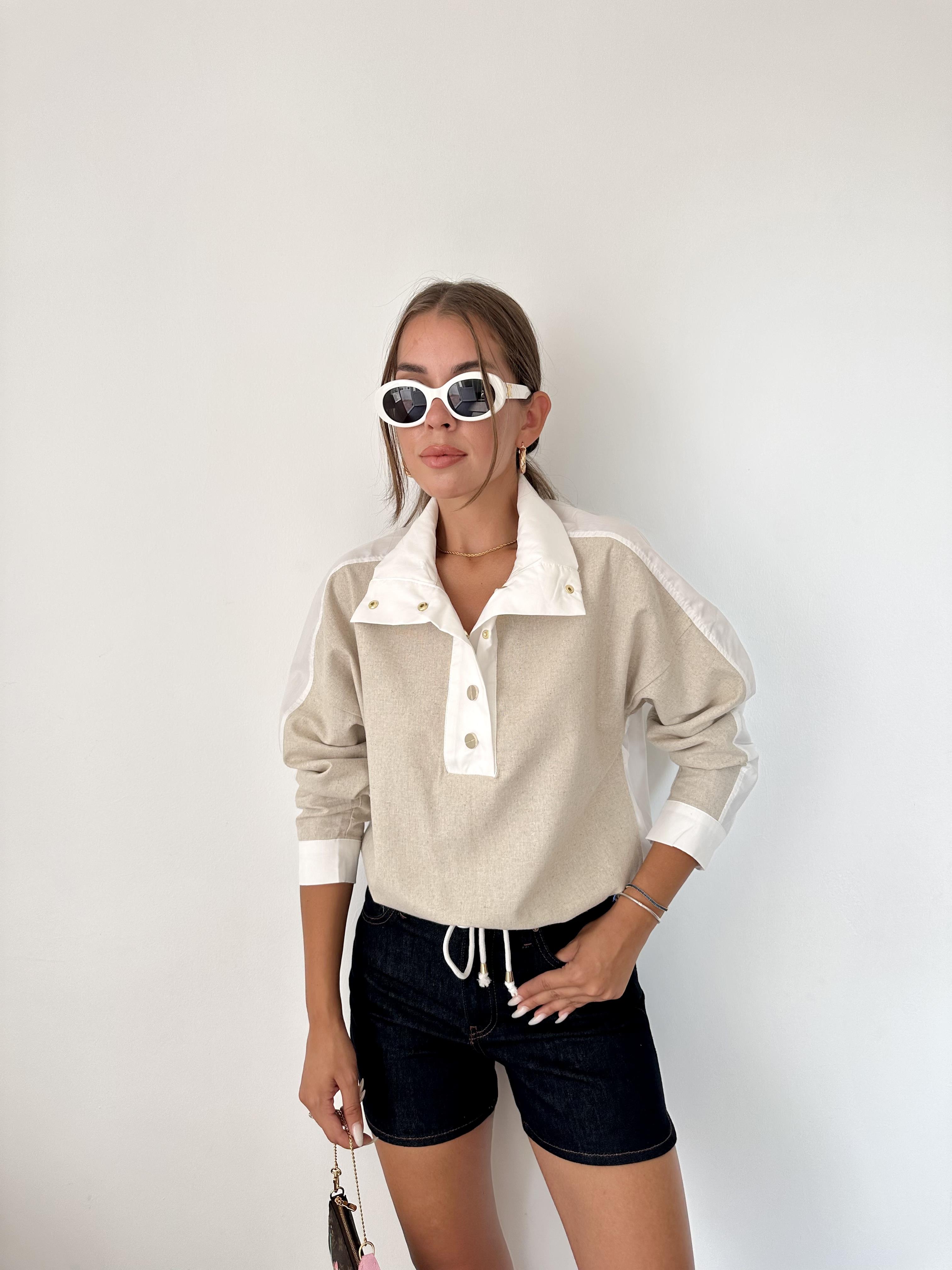 Bej-Beyaz Sweatshirt
