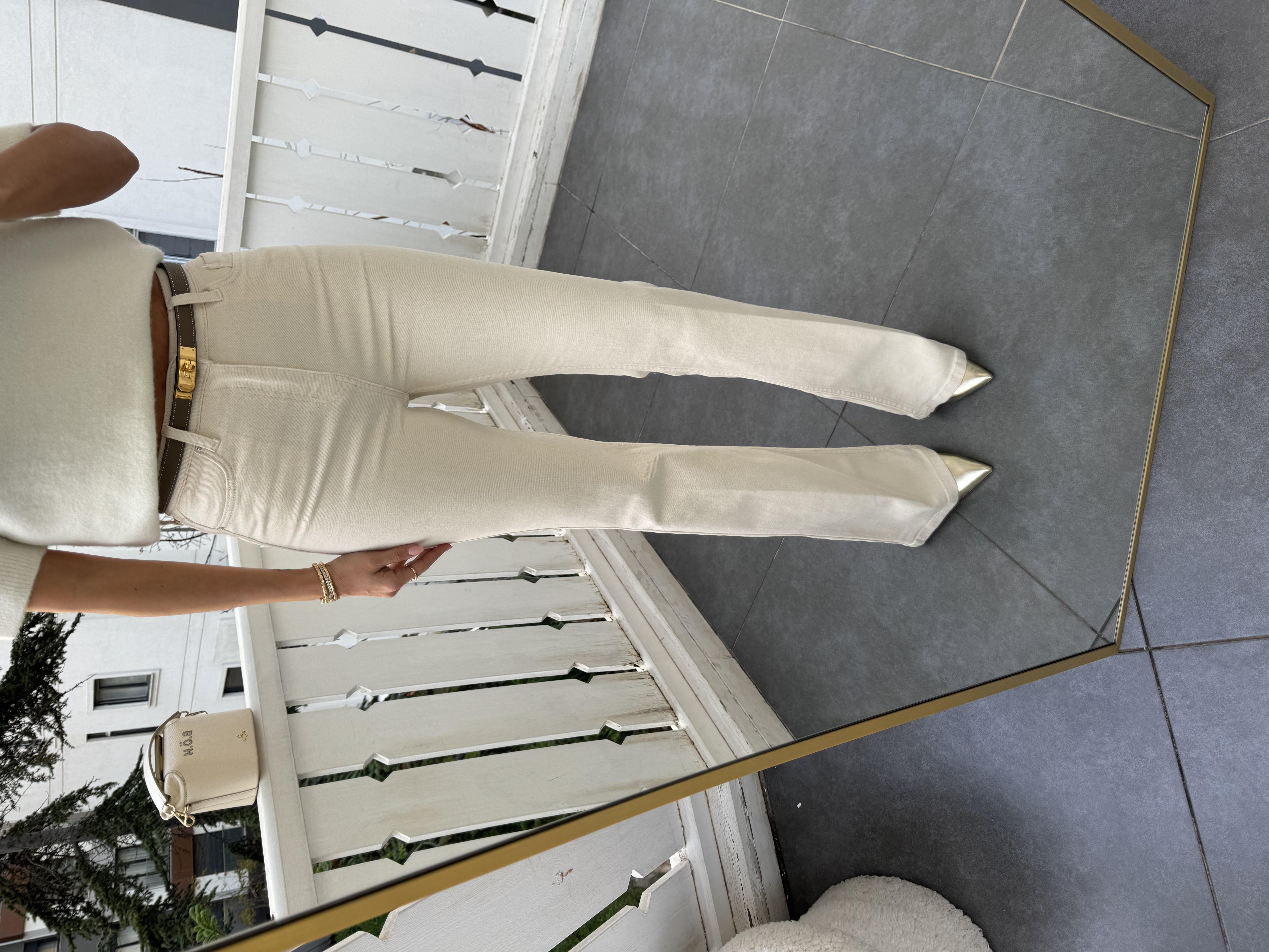 Bej İspanyol Paça Denim