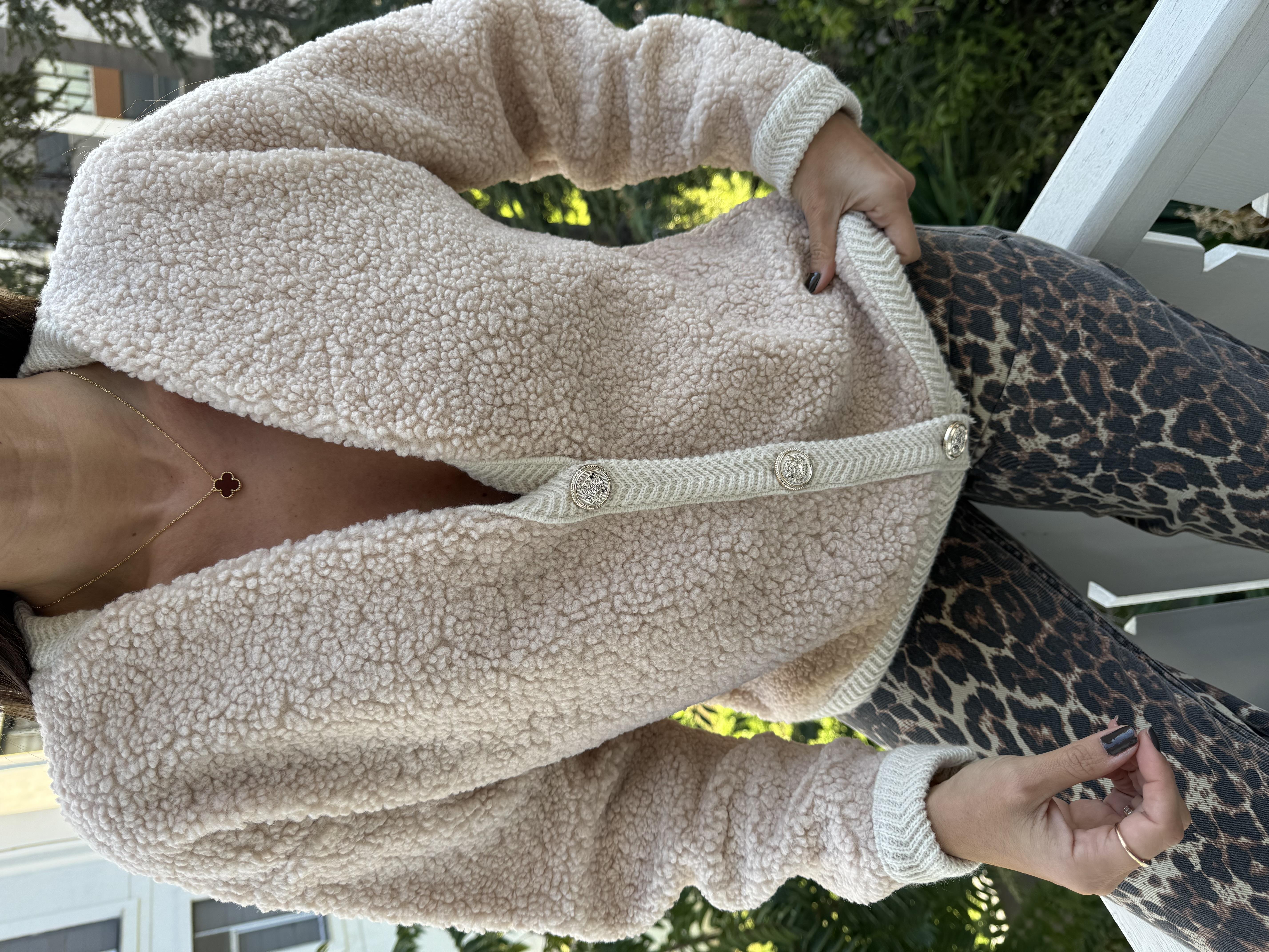 Bej Teddy Hırka