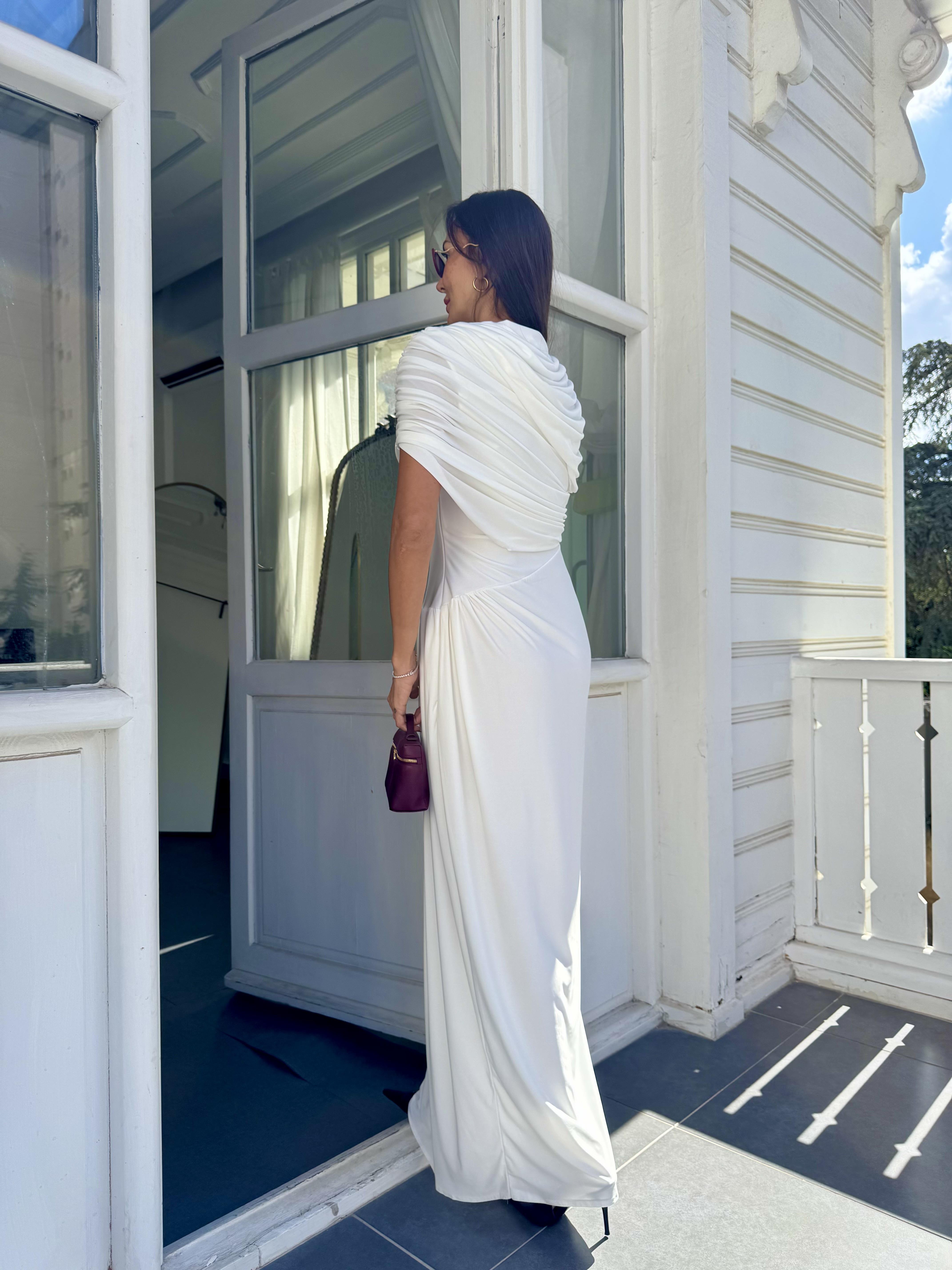 Beyaz Helen Elbise