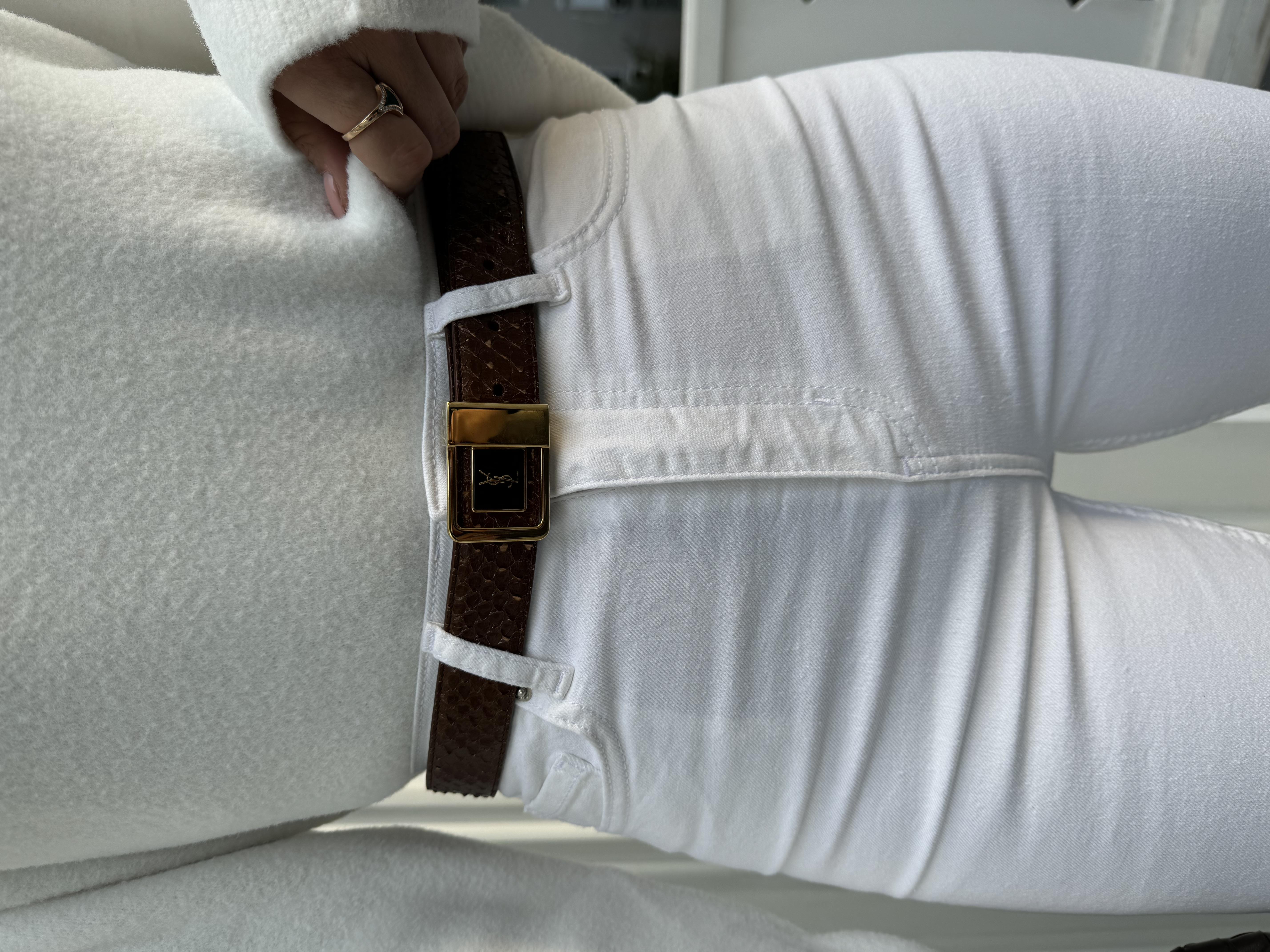 Beyaz İspanyol Paça Denim