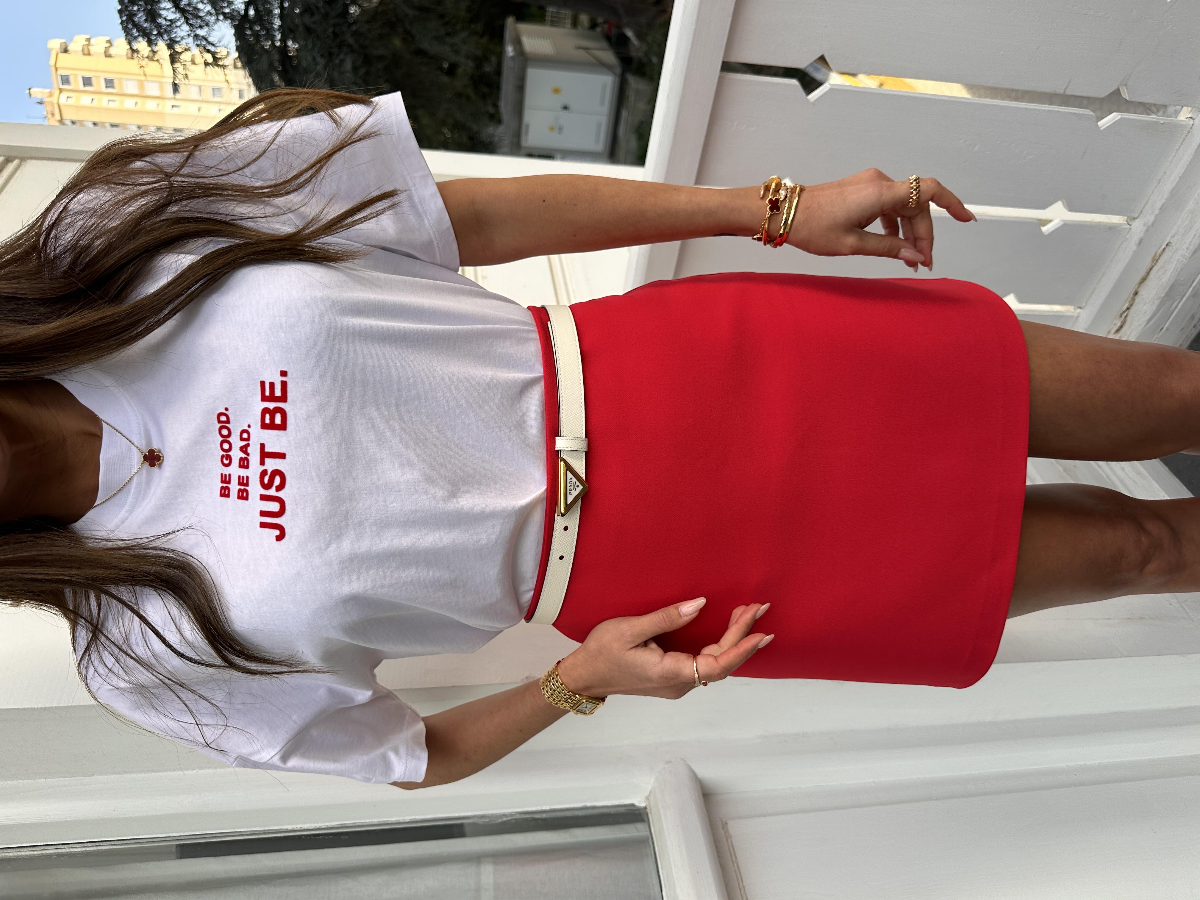 Beyaz Just Be Tshirt