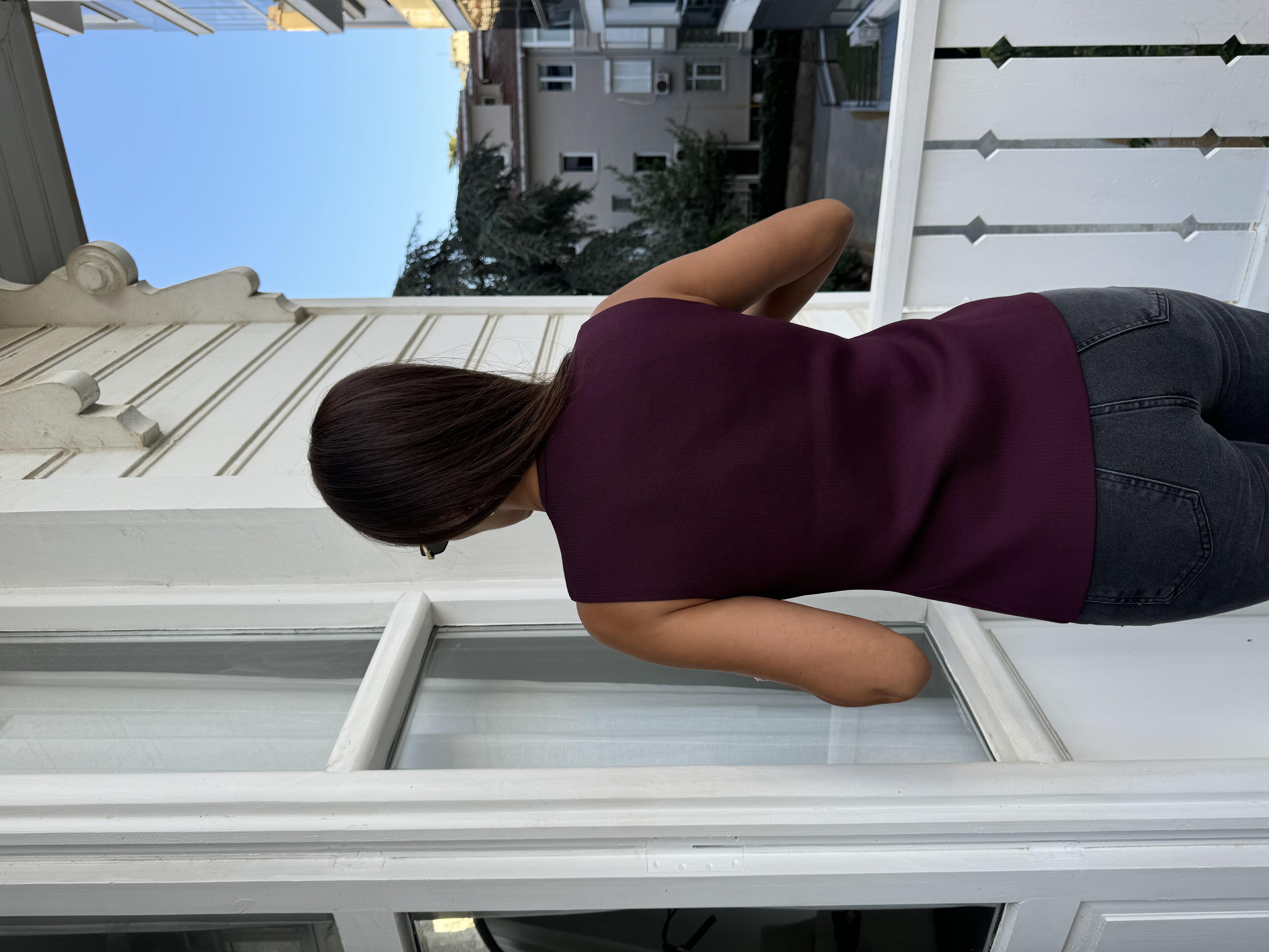 Bordo Çelik Örme Gold Düğmeli Yelek