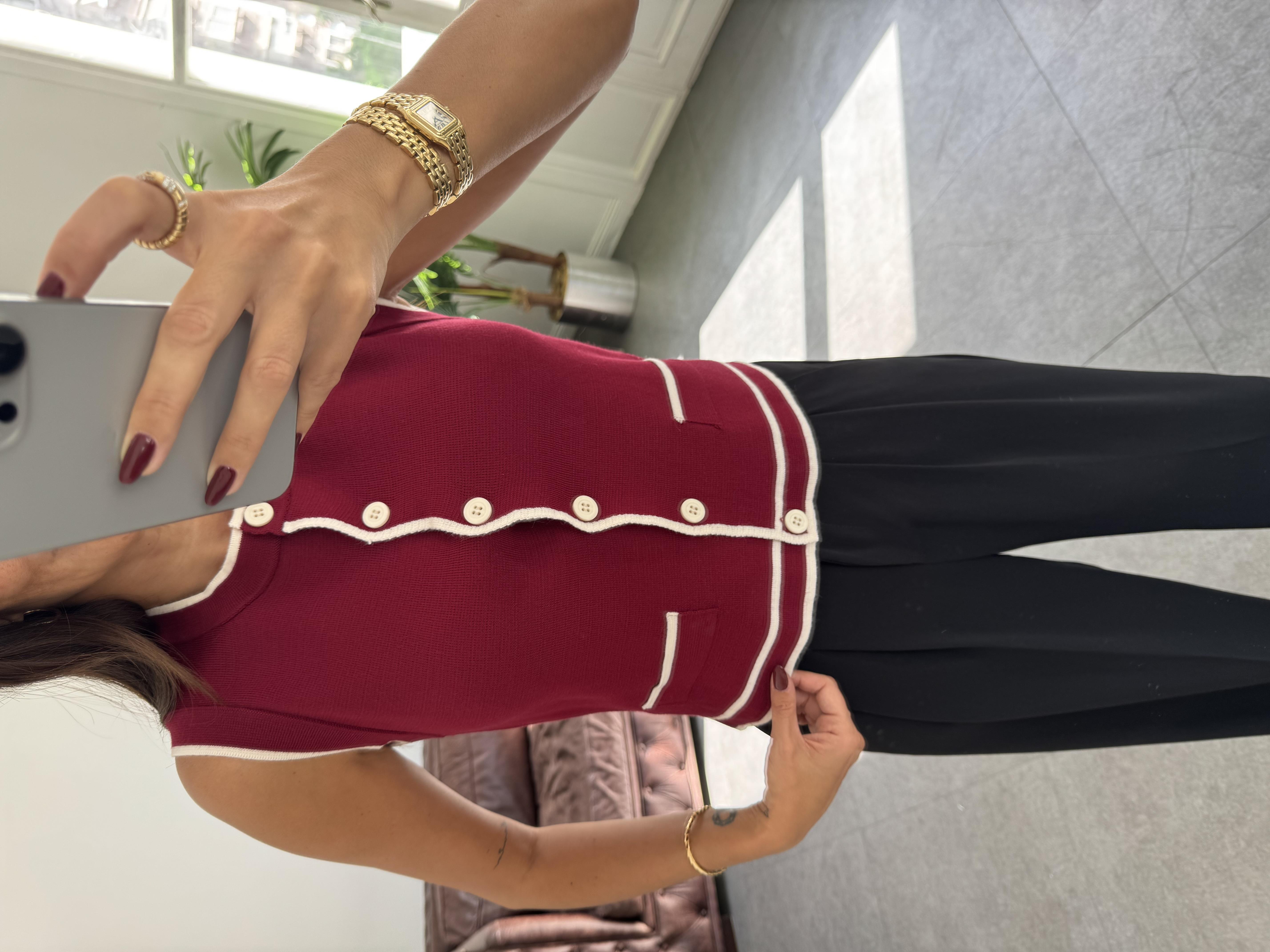 Bordo Milano Cepli Yelek