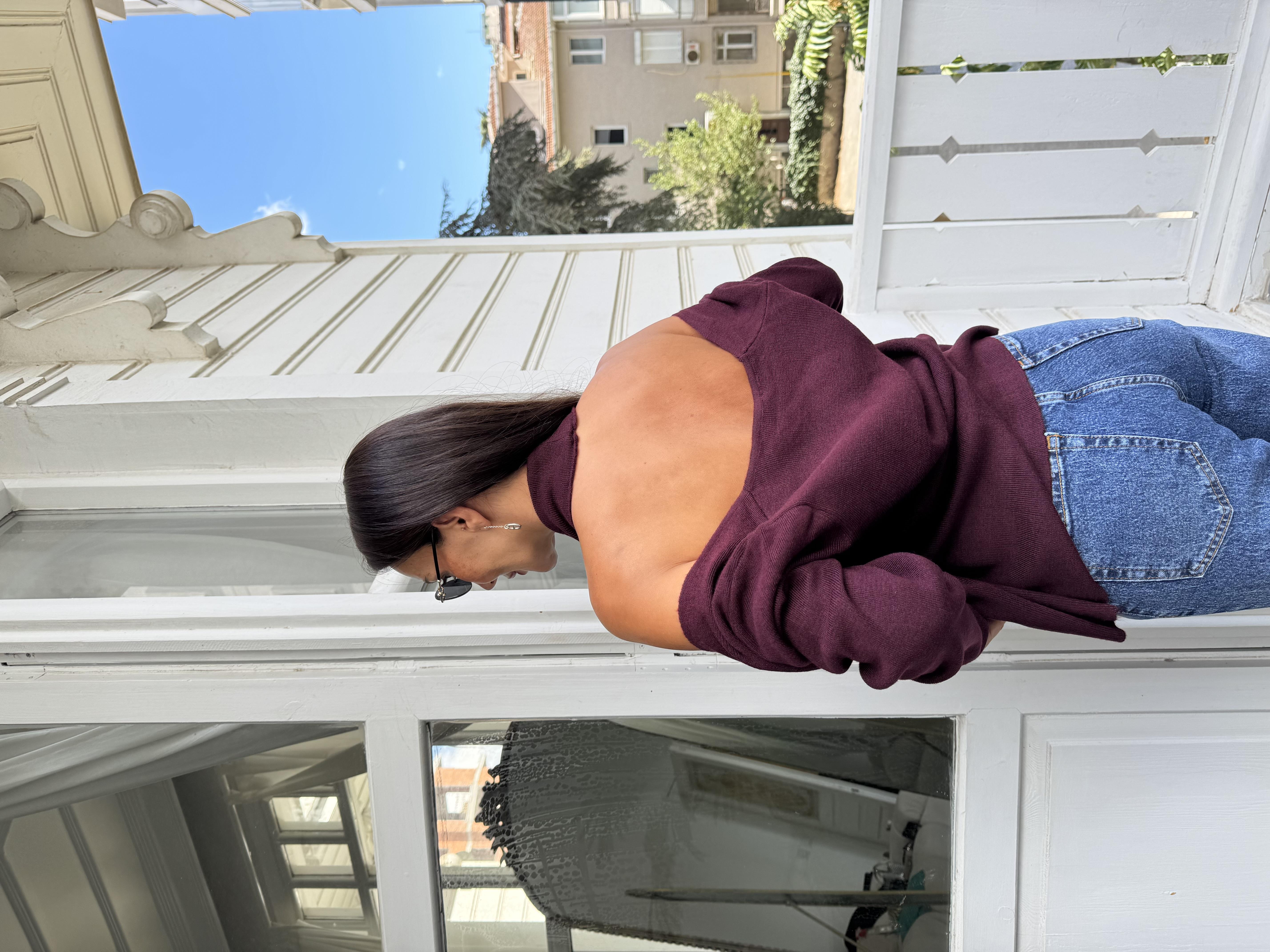 Bordo Tasarım Bluzlu Hırka