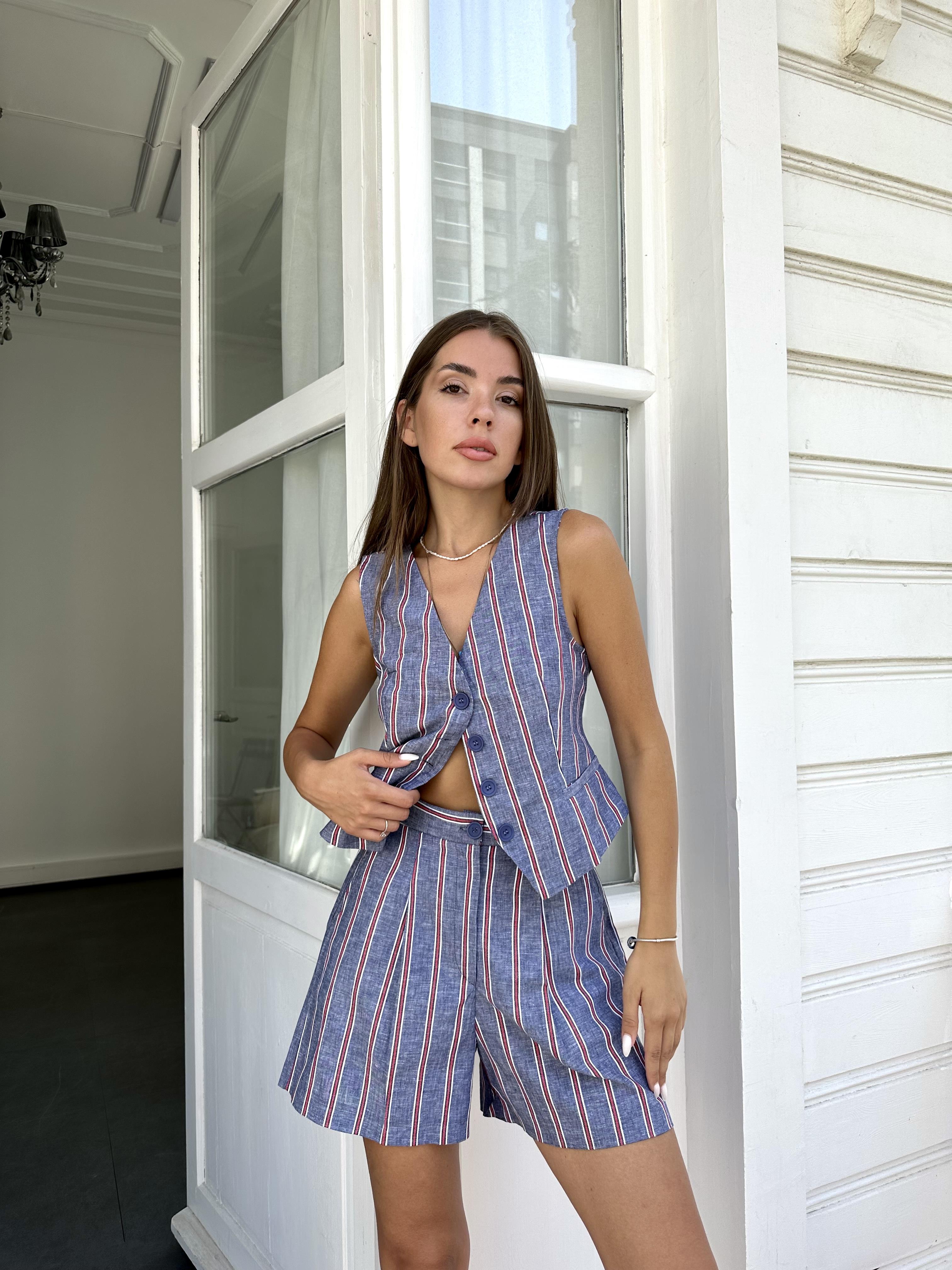 Çizgili Merlin Şort