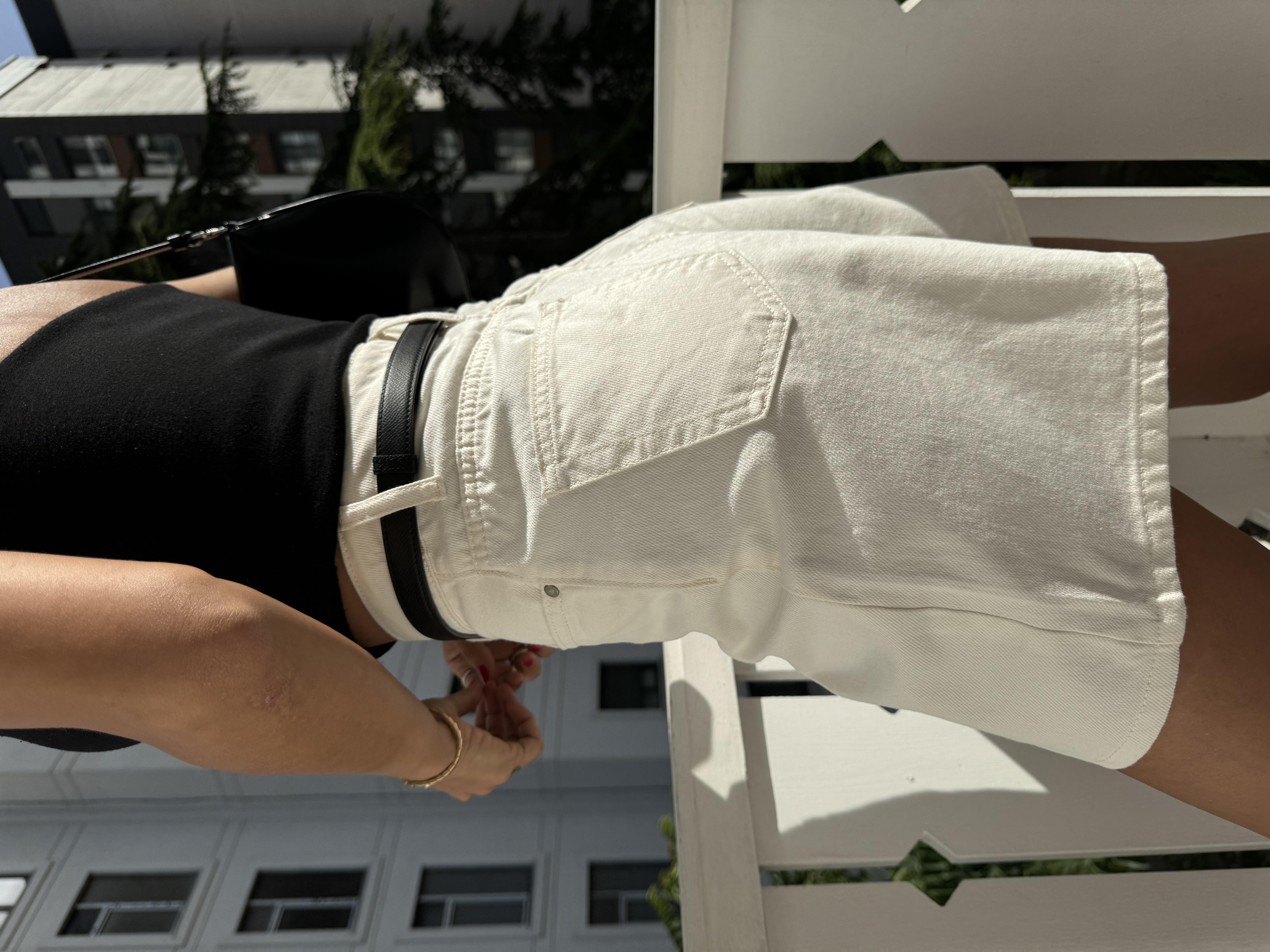Ekru Denim Şort
