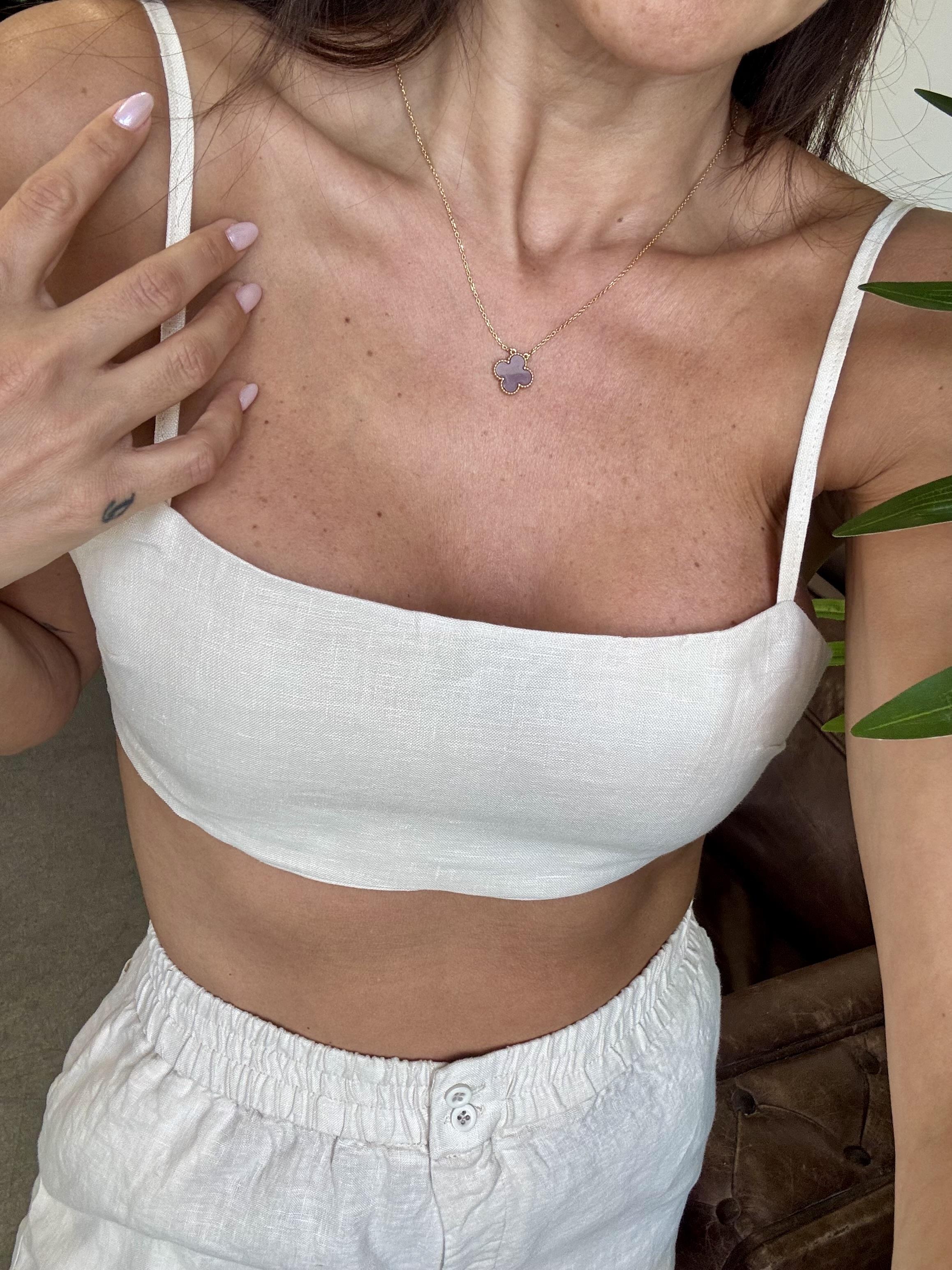 Ekru İp Askılı Büstiyer