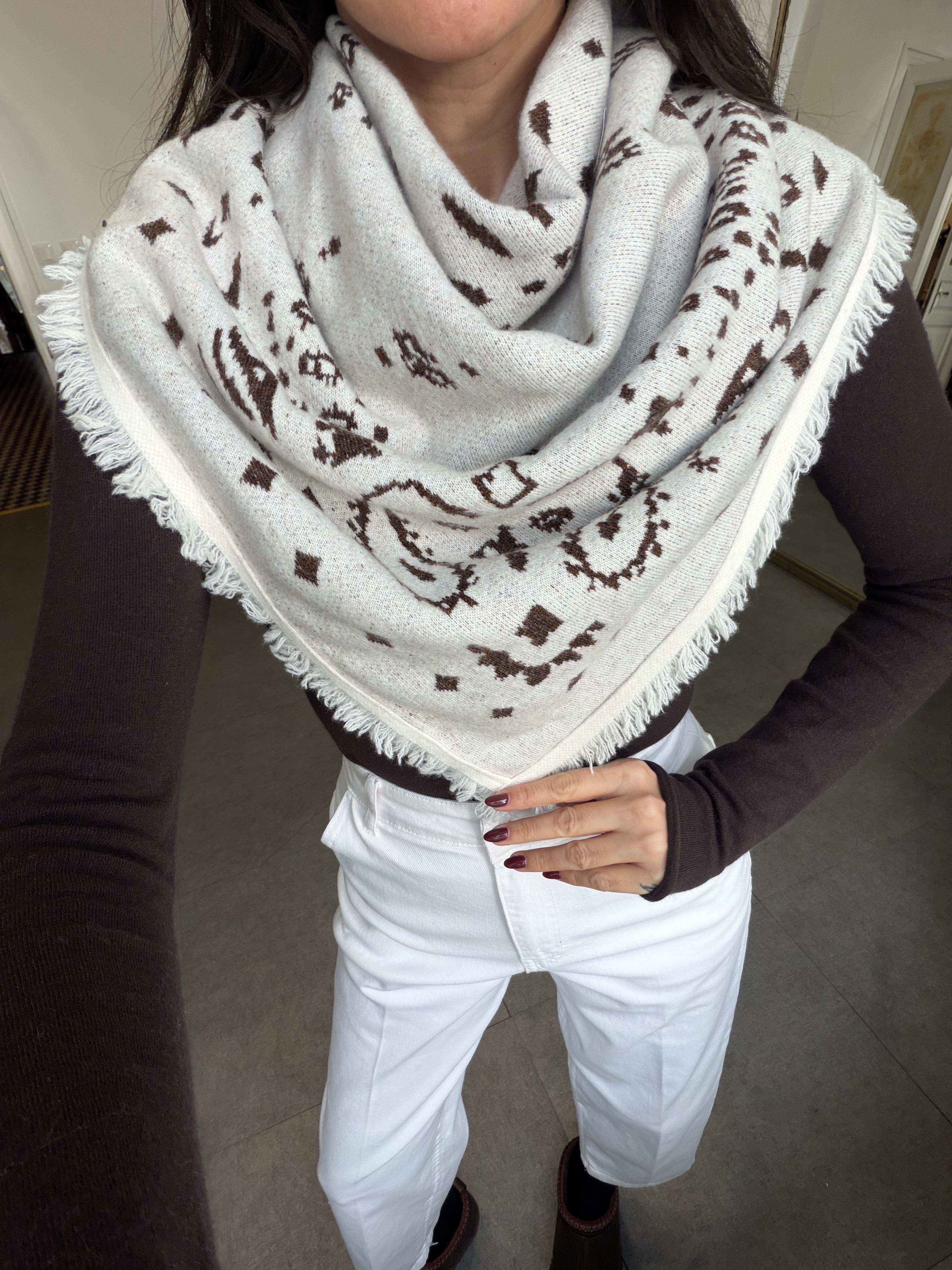 Ekru-Kahve Şal