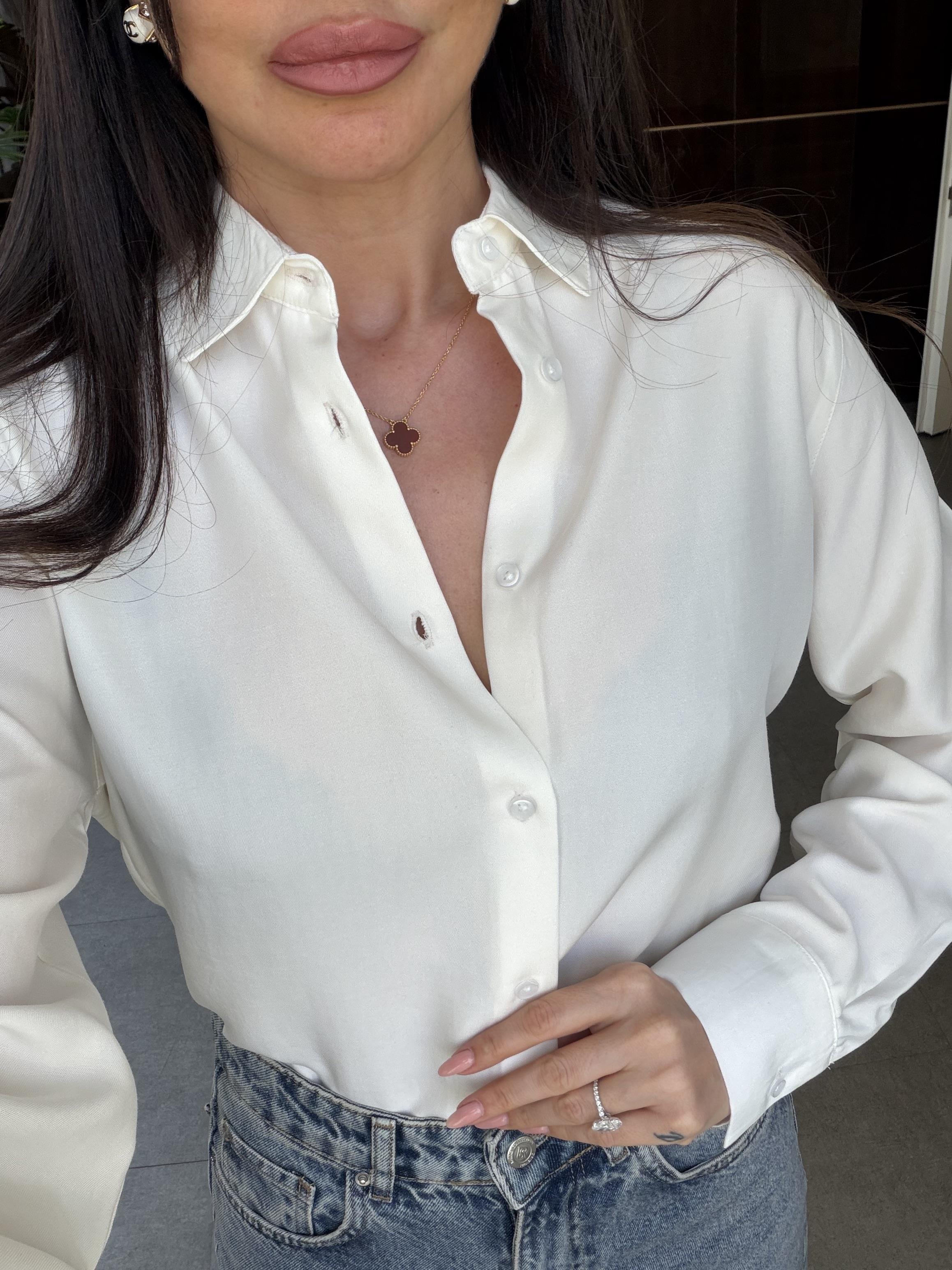 Ekru Uzun Kollu Gömlek