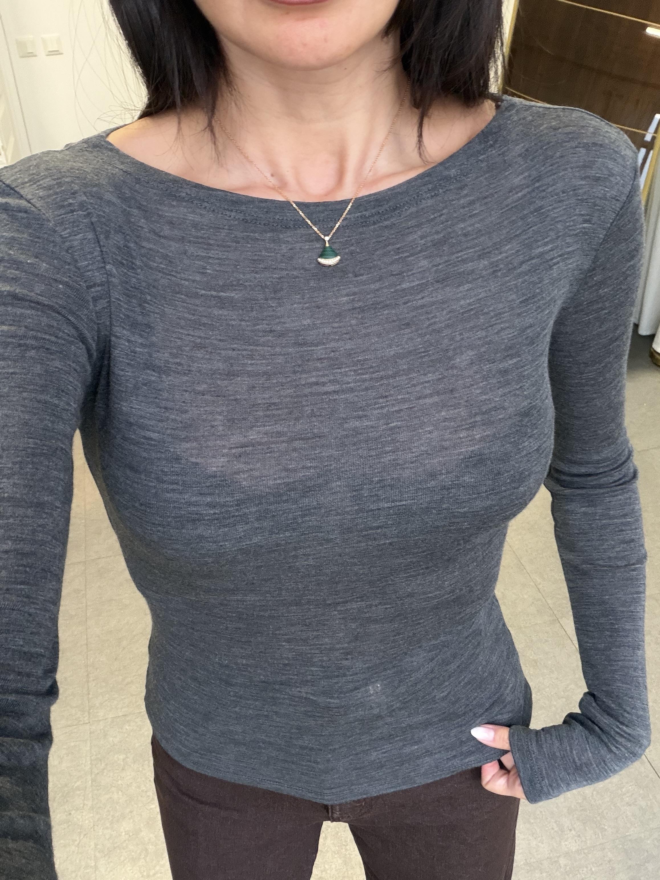 Füme Melanj Kayık Yaka Yün Top