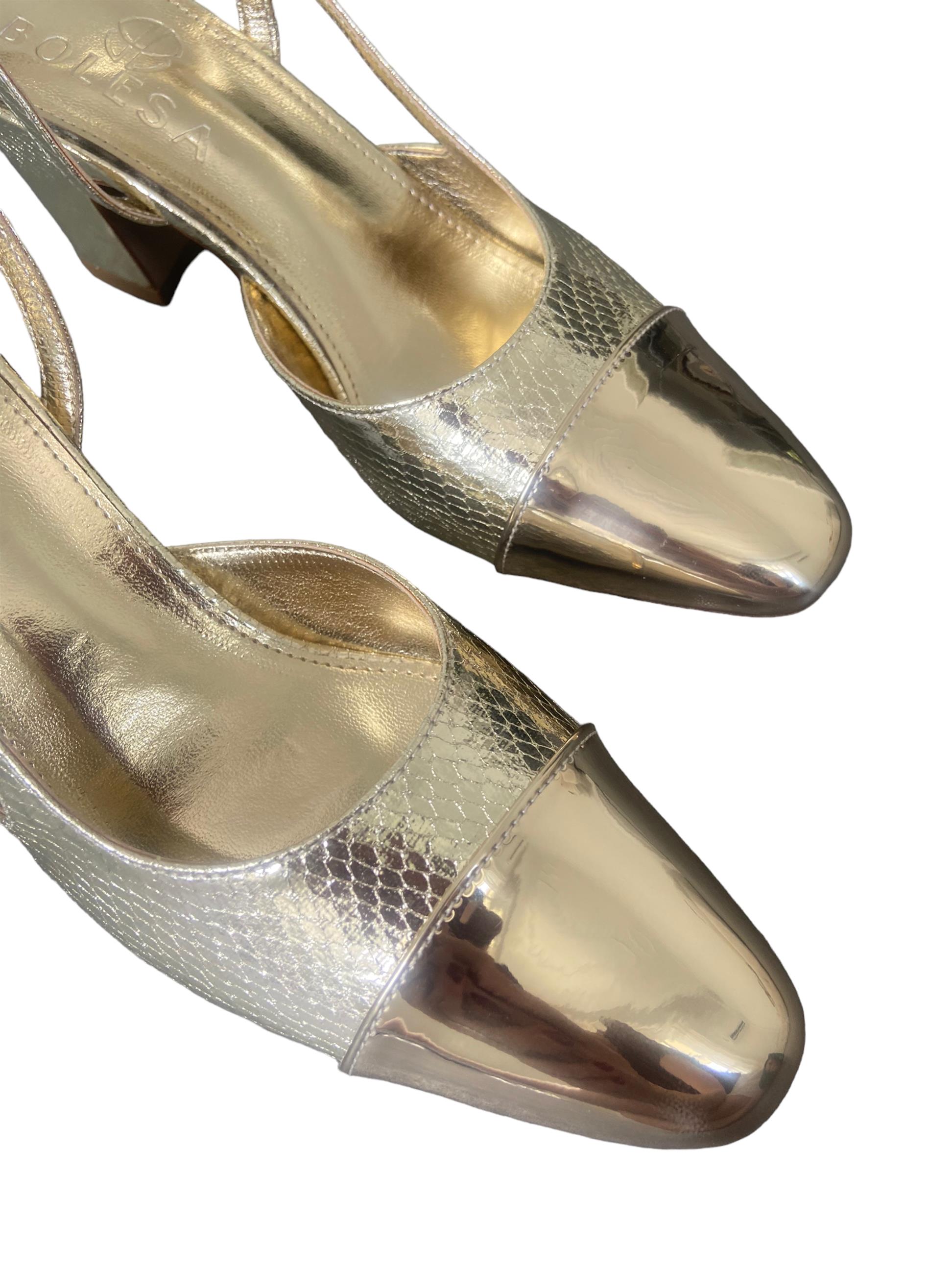 Gold Ella Topuklu Ayakkabı