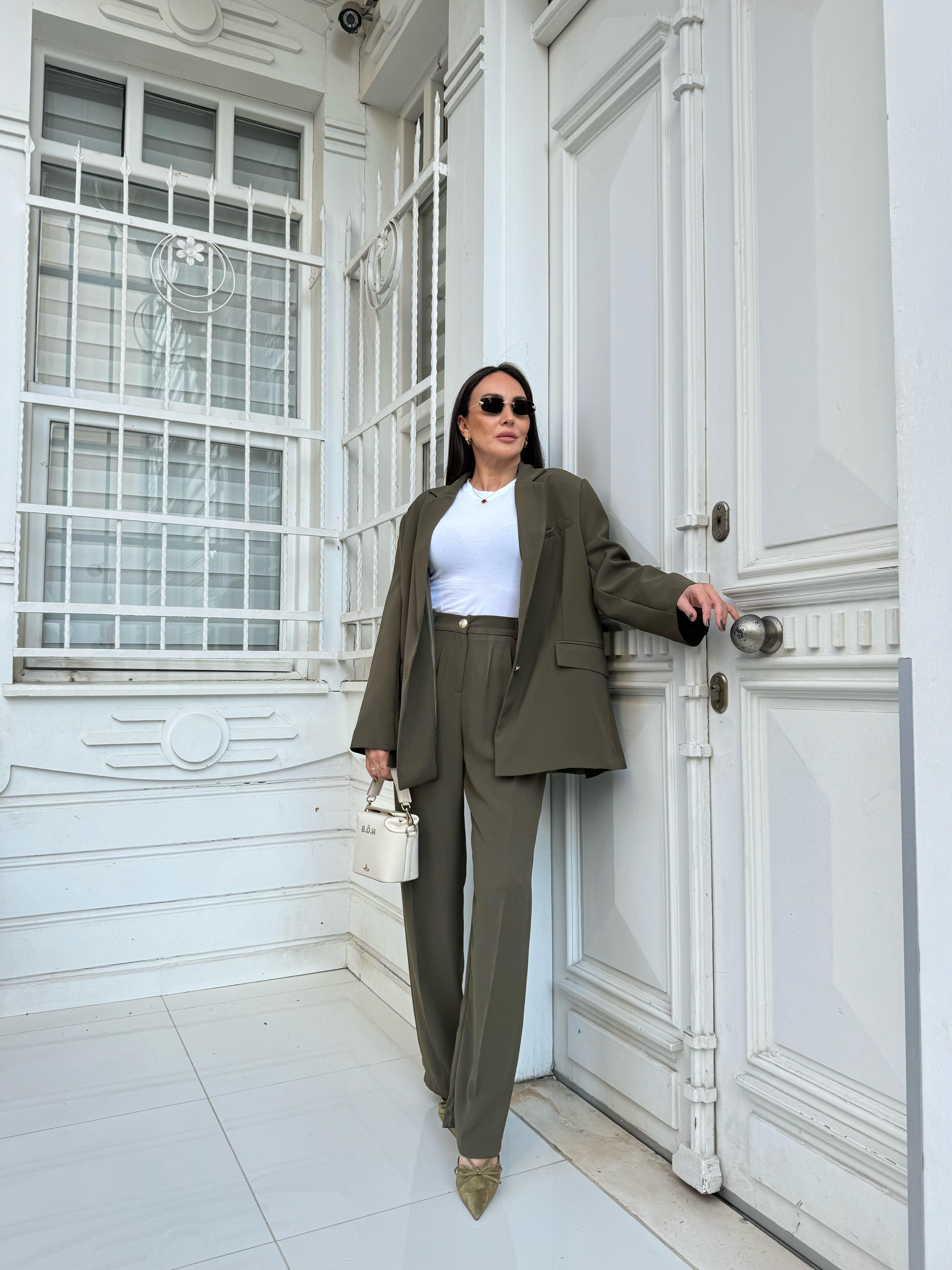 Haki Marry Ceket Pantolon Takım