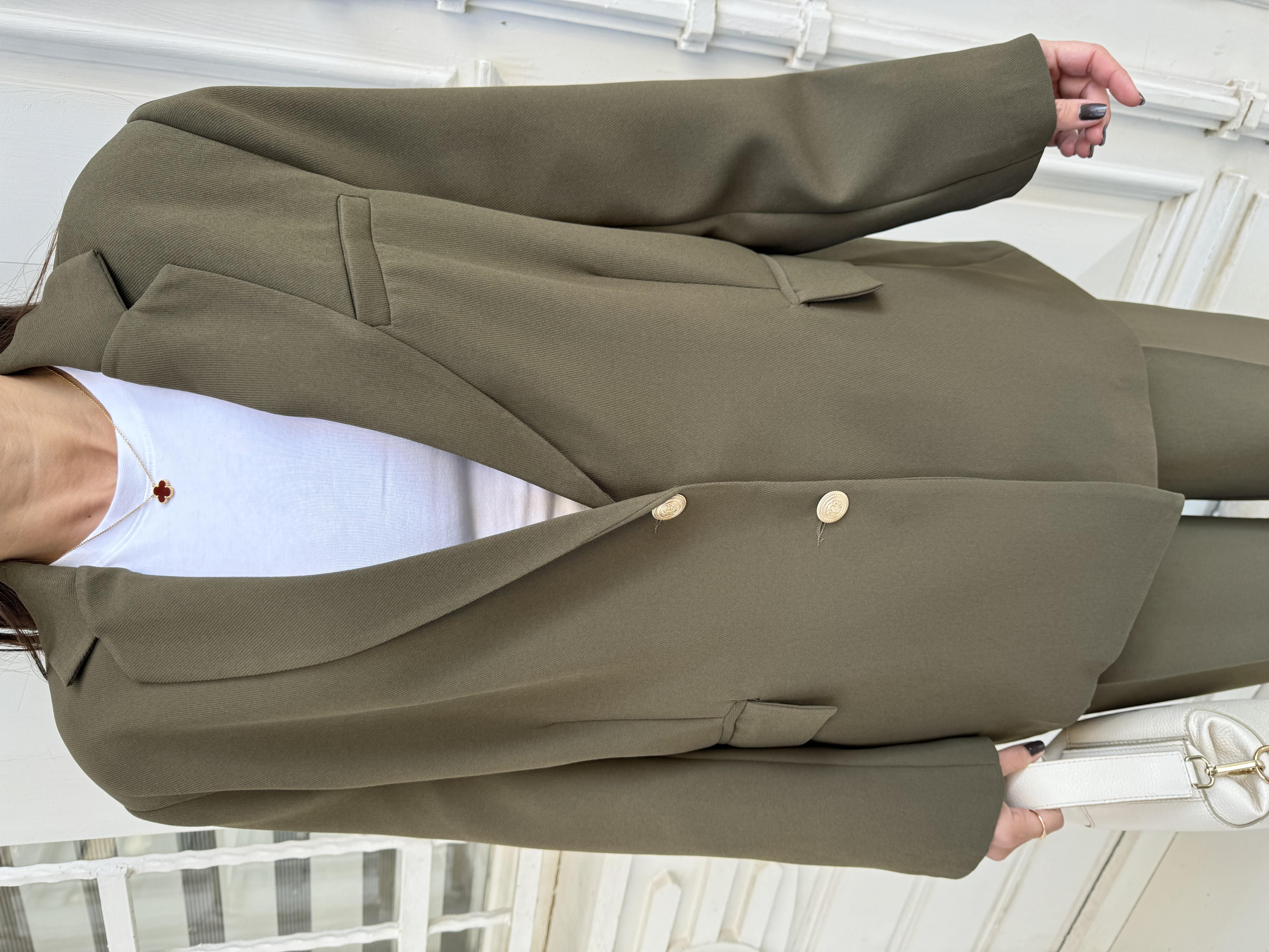 Haki Marry Ceket Pantolon Takım