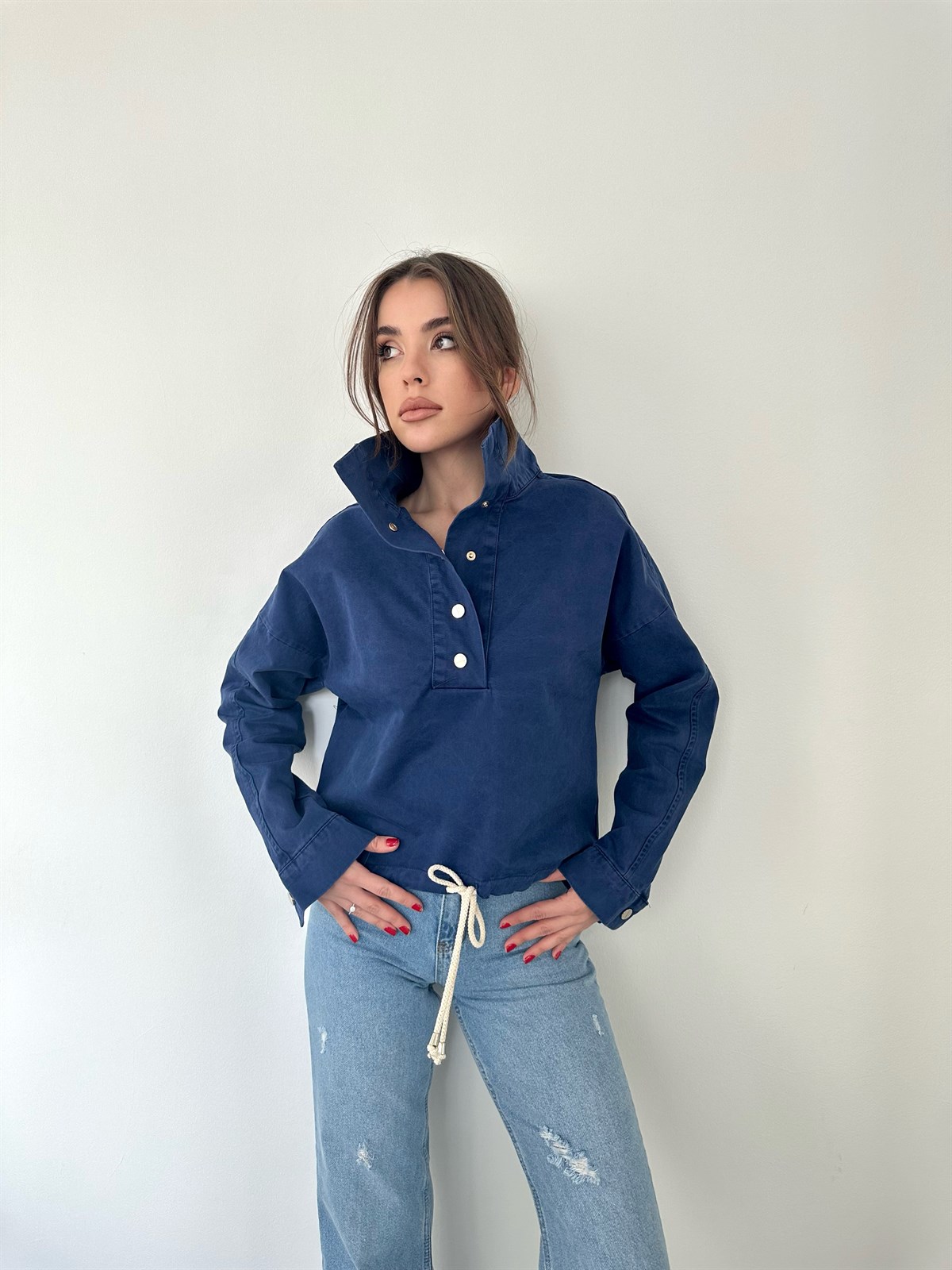 Jean Sweat Lacivert