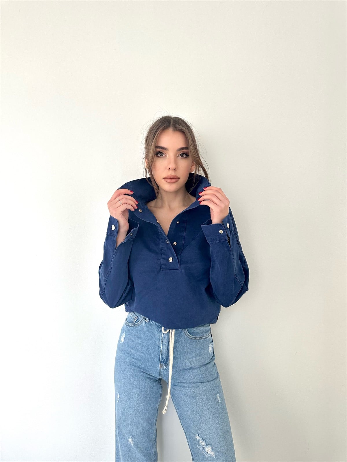 Jean Sweat Lacivert
