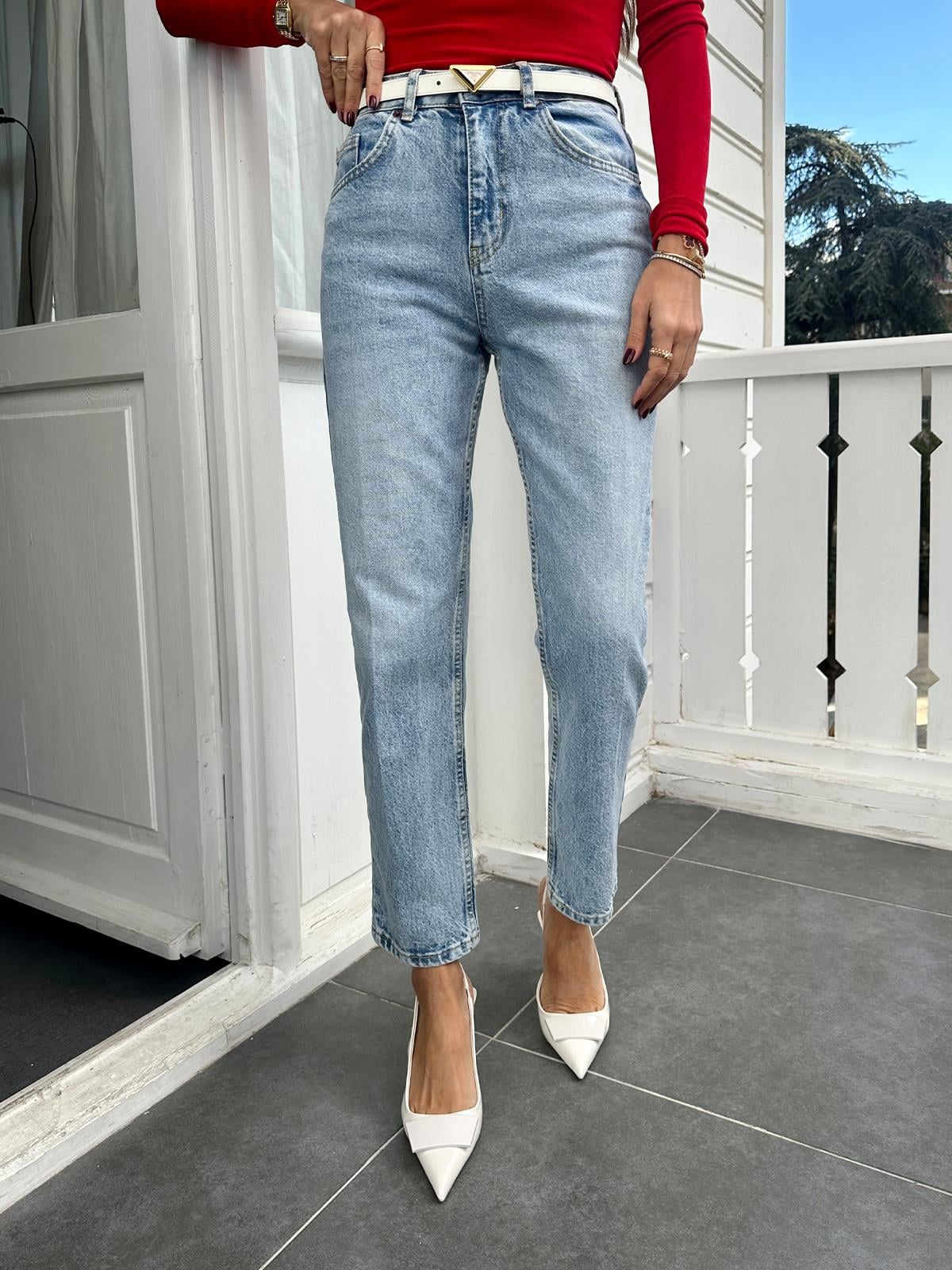 Kar Yıkama Boyfriend Jean Pantolon