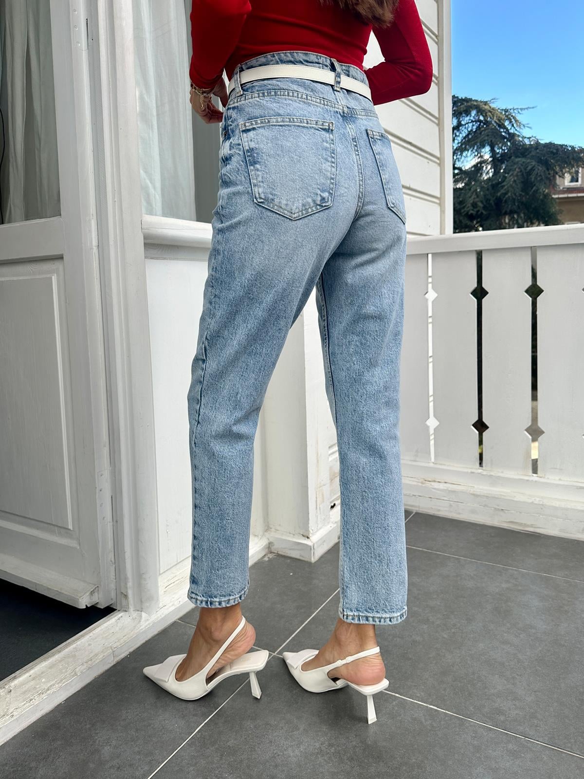 Kar Yıkama Boyfriend Jean Pantolon