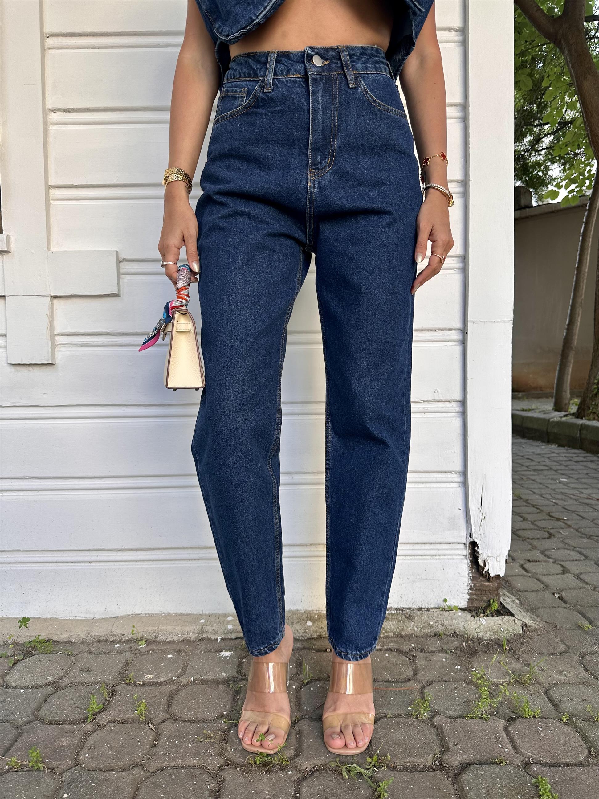 Lacivert Christiana Jean Pantolon