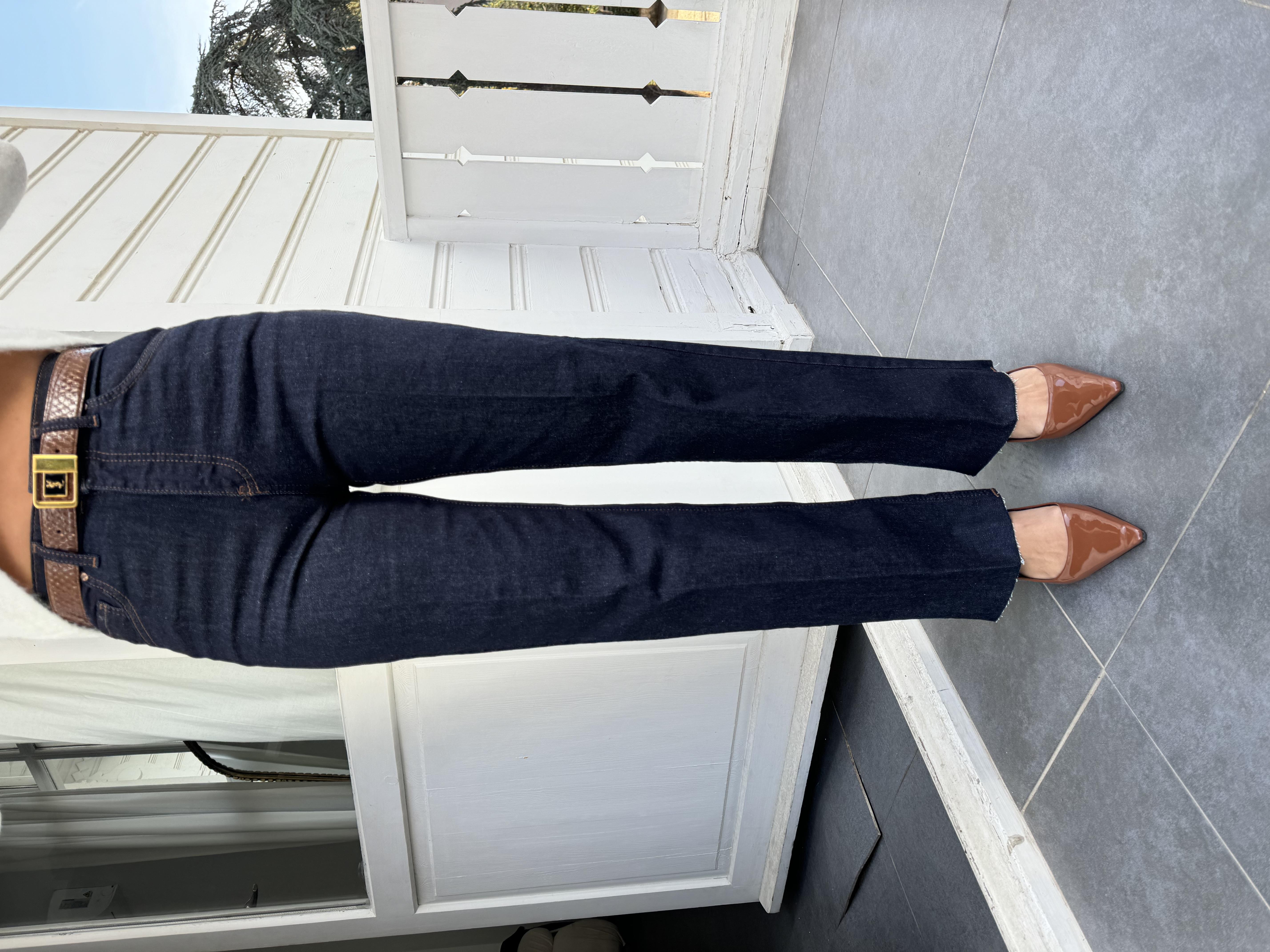 Lacivert Düz Kesim Jean Pantolon