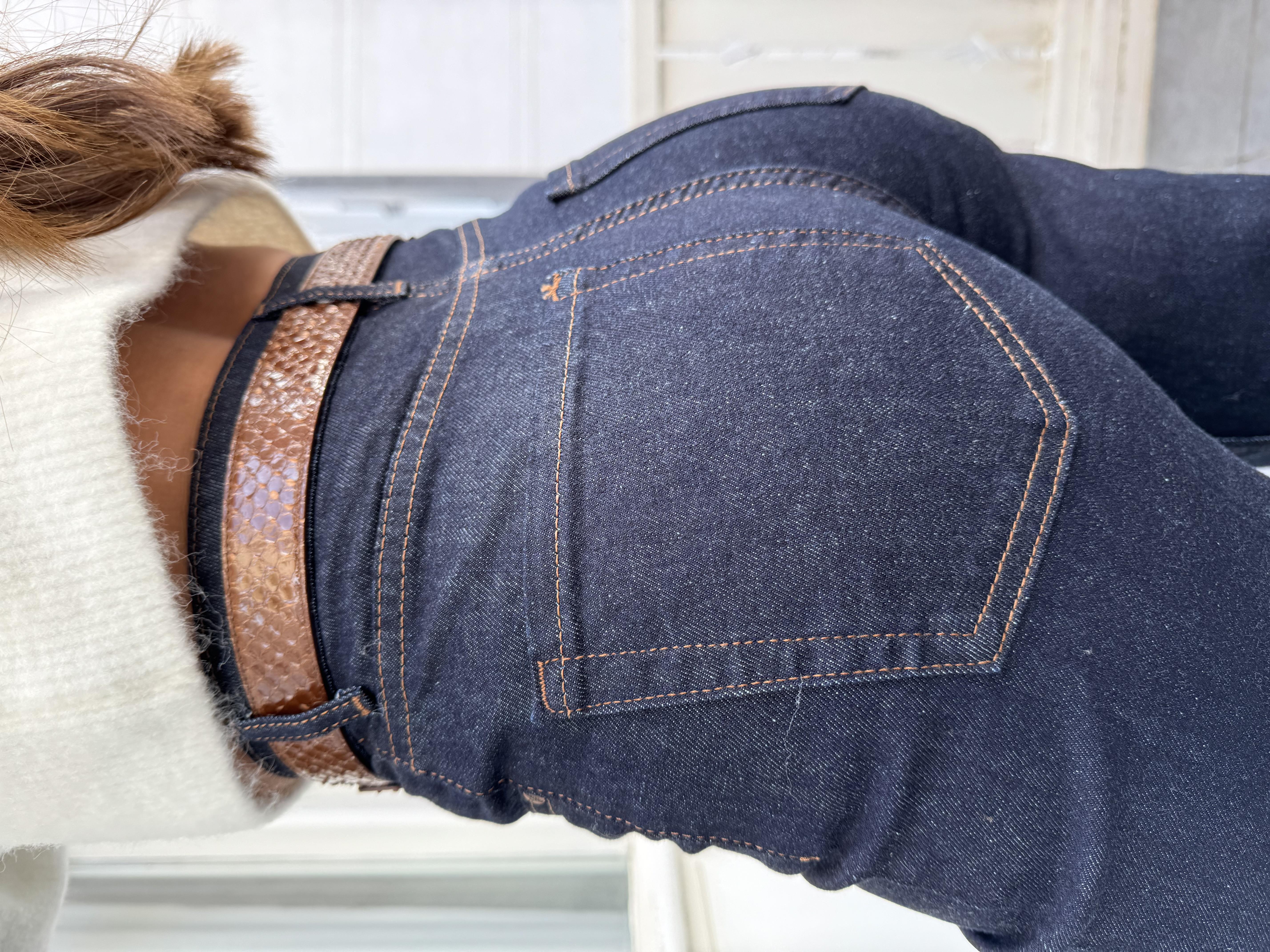 Lacivert Düz Kesim Jean Pantolon
