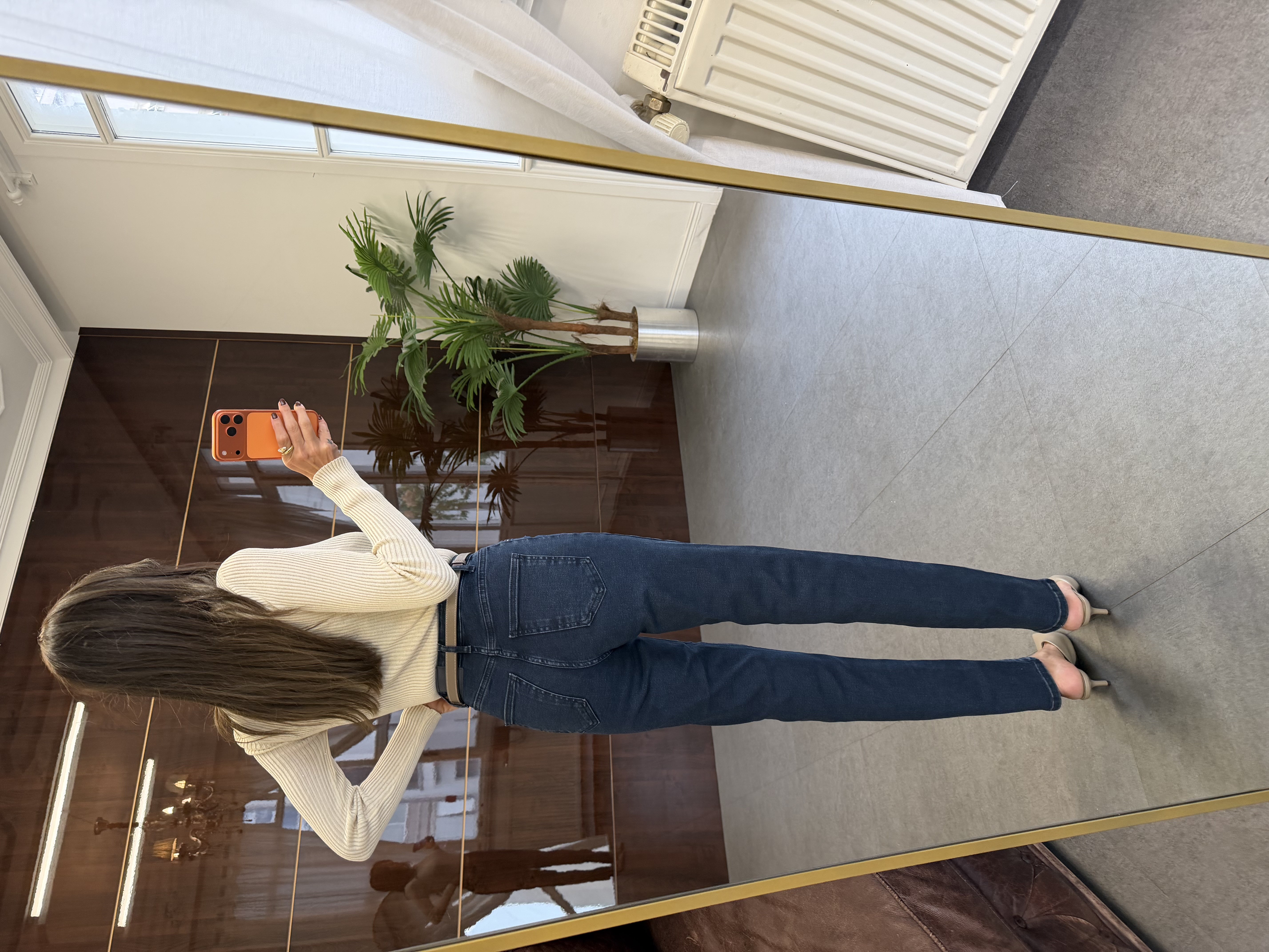 Lacivert Mom Jean Pantolon