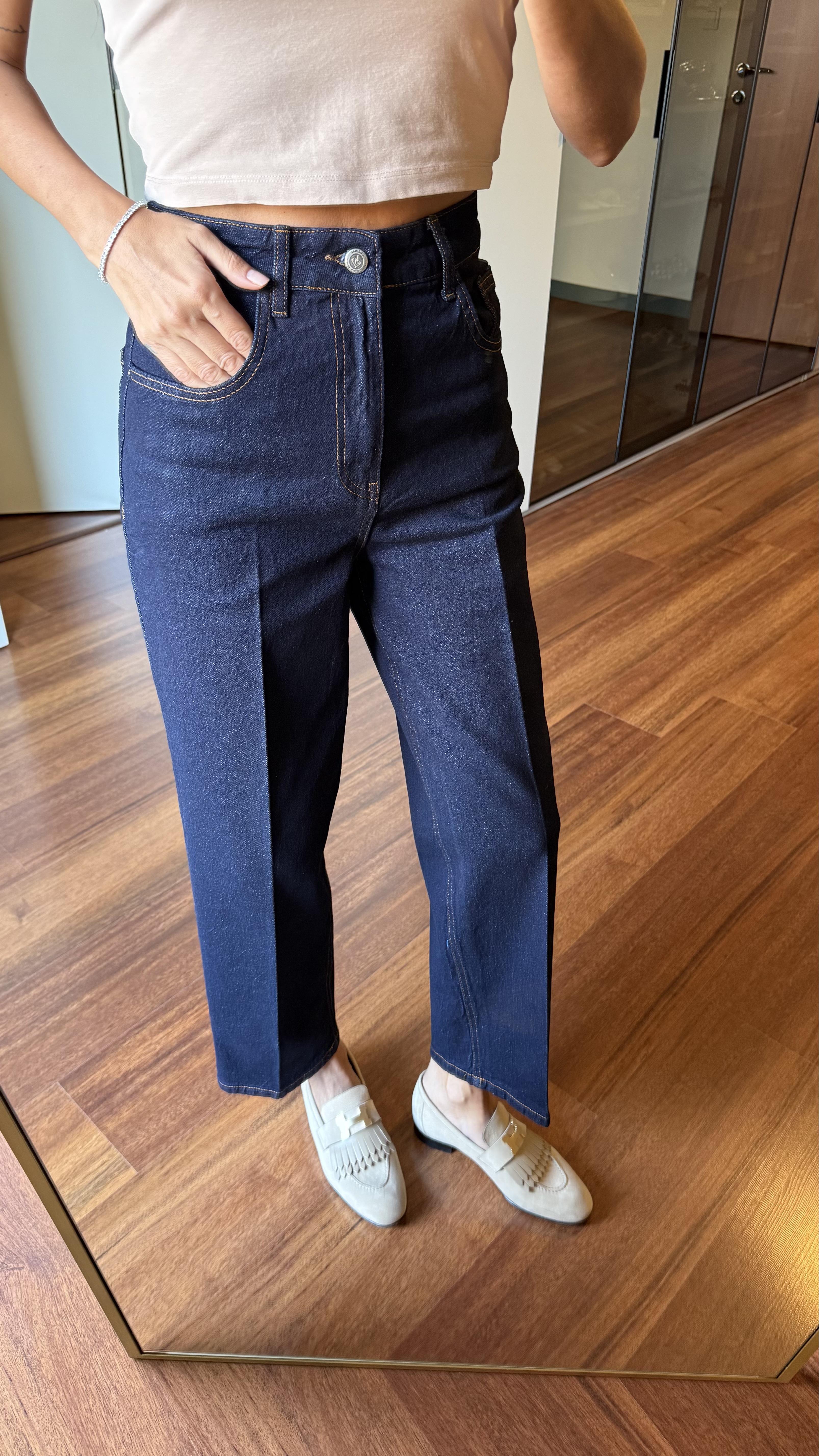 Lacivert Skater Ütü İzli Rins Yıkama Jean