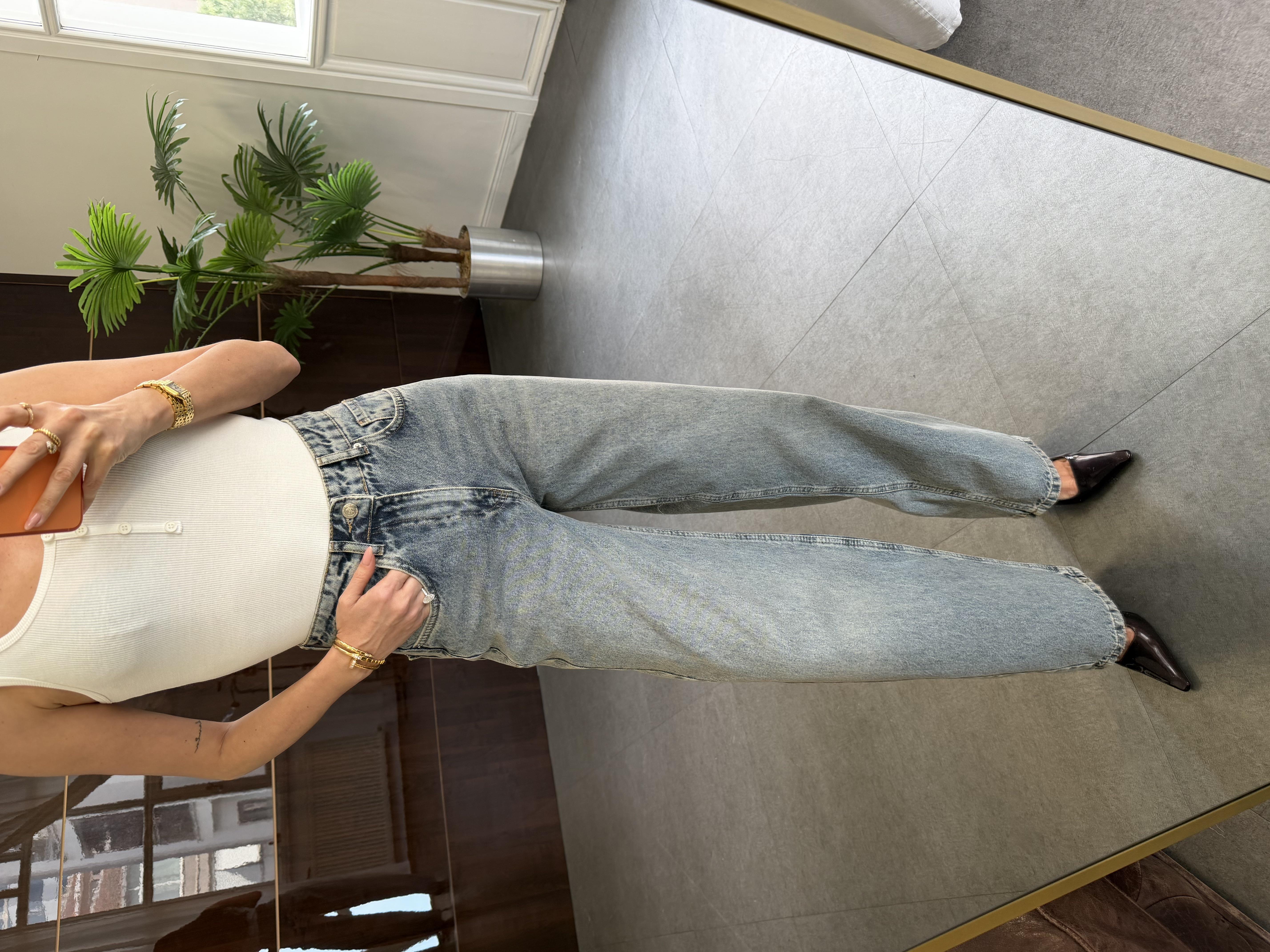 Mavi Baggy Jean Pantolon