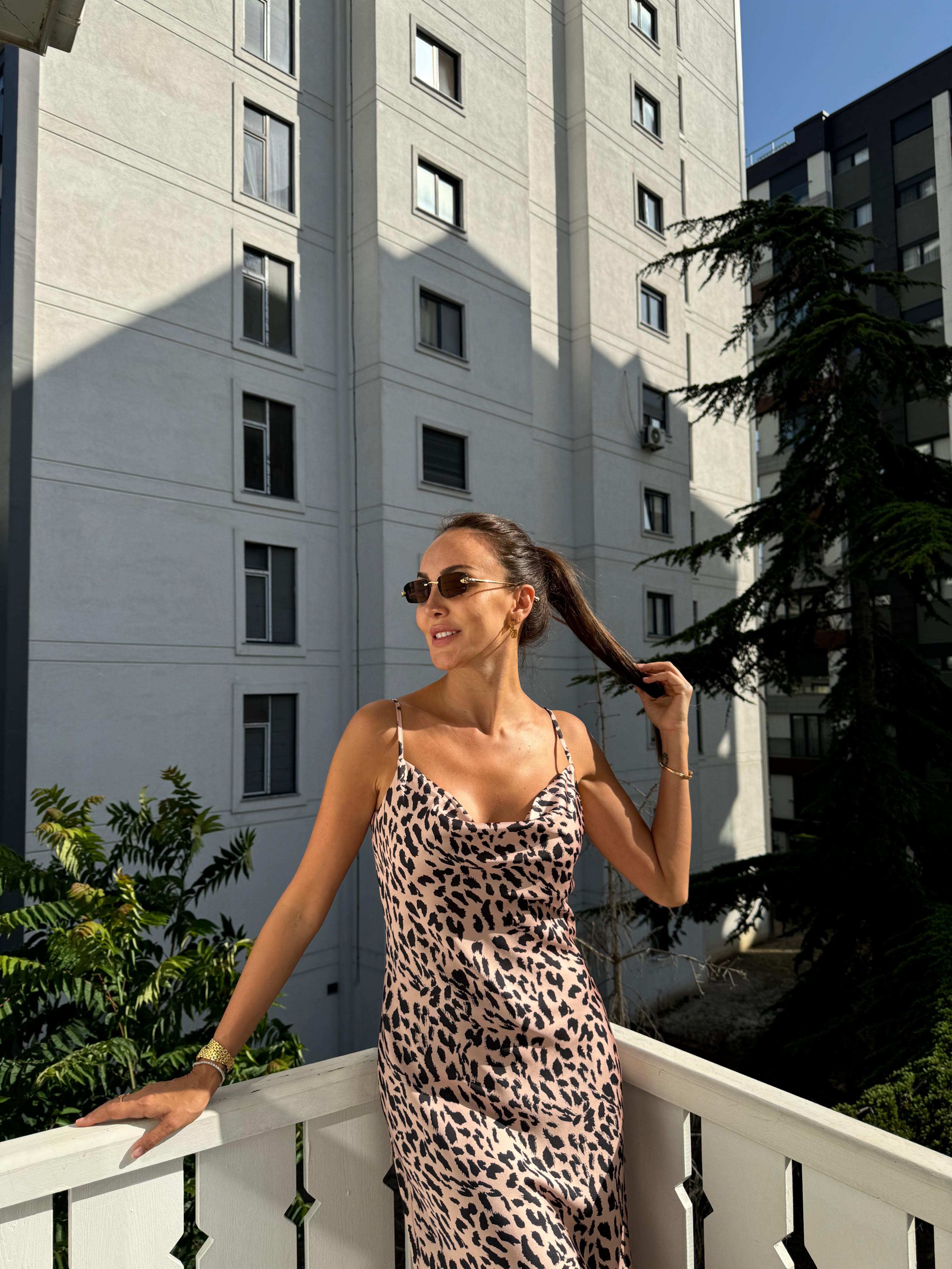 Nude Leopar Elbise