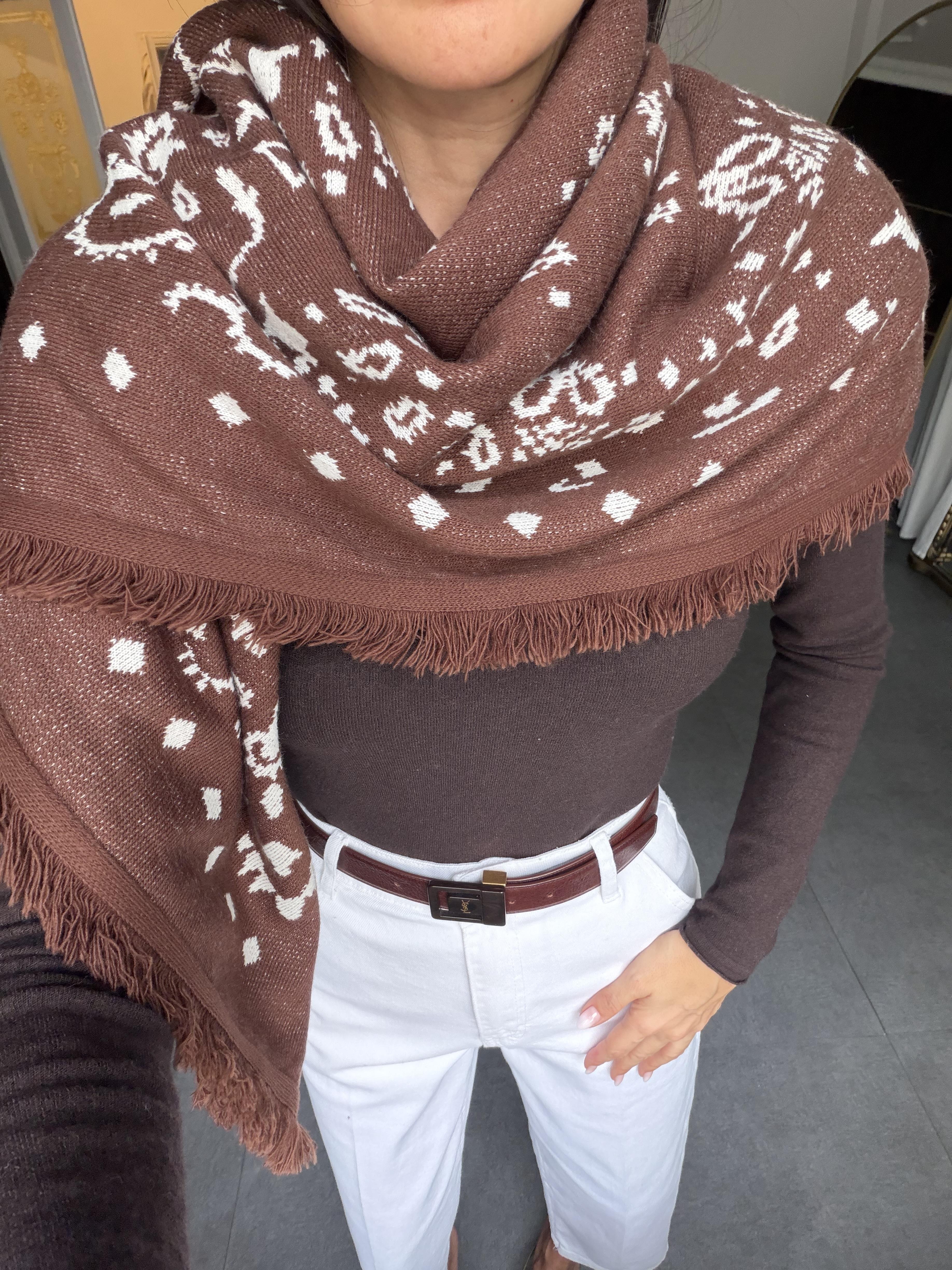 Orta Kahve-Krem Şal