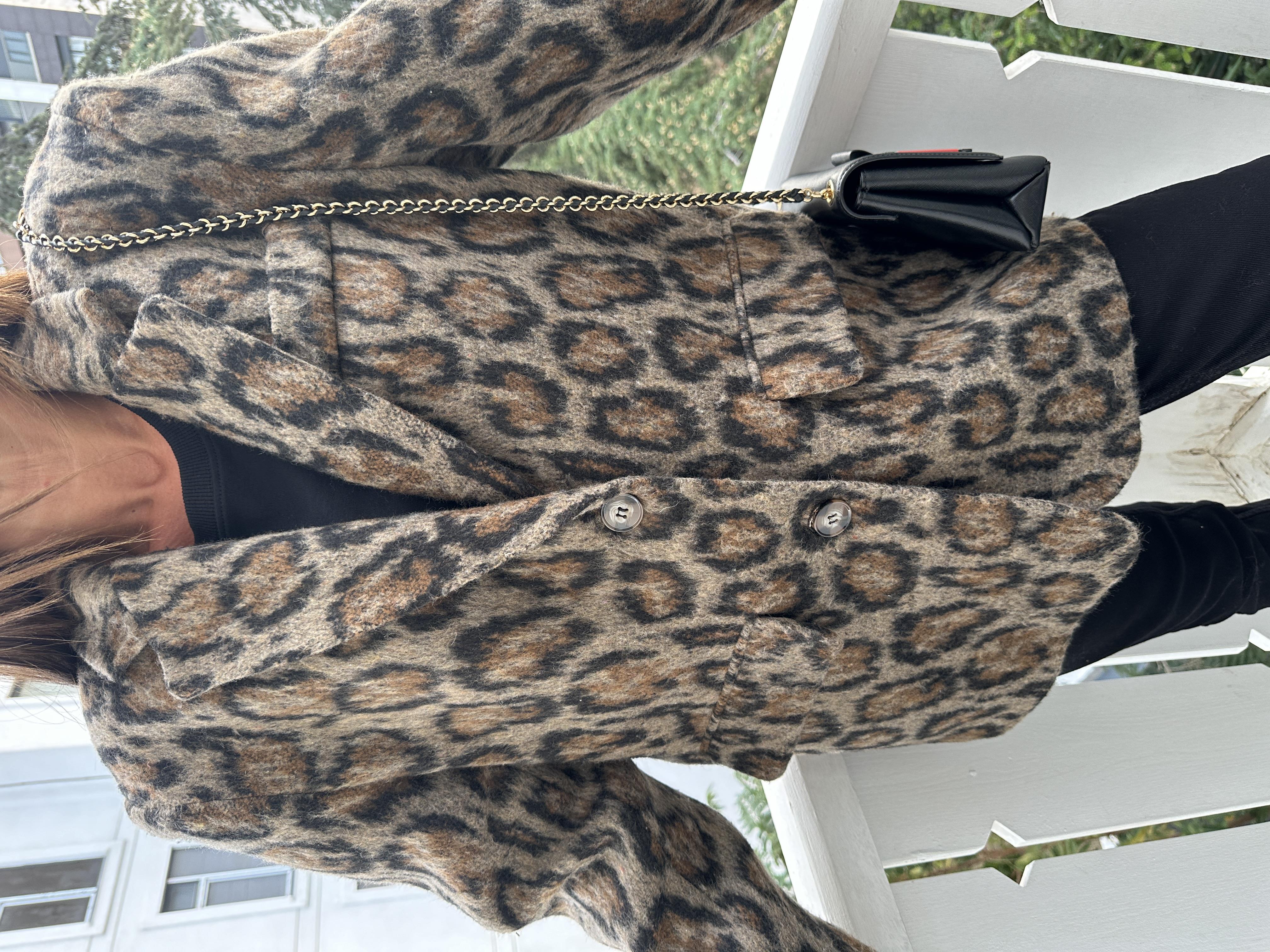 Oversize Leopar Ceket