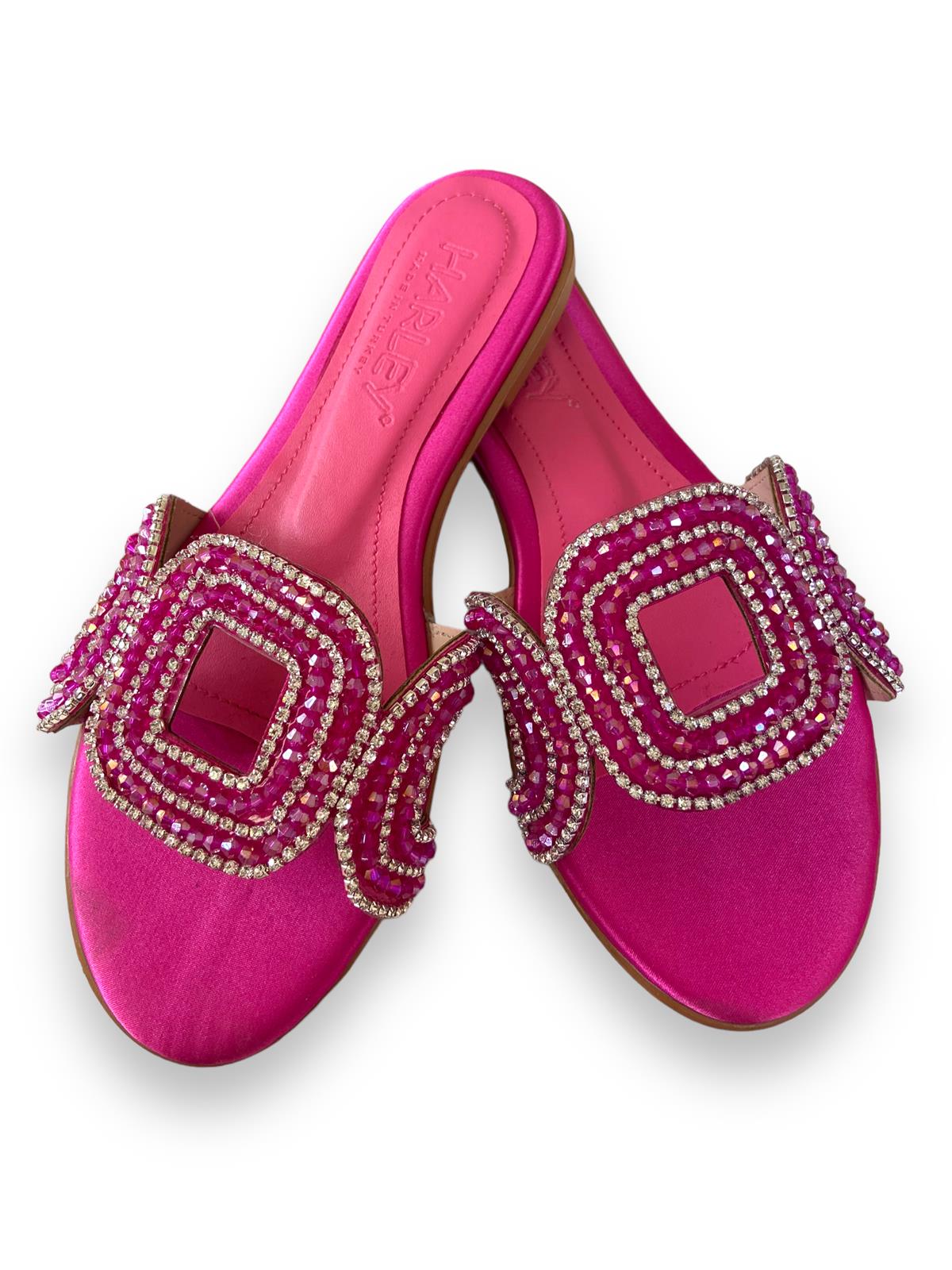 Pembe Clara Taşlı Terlik