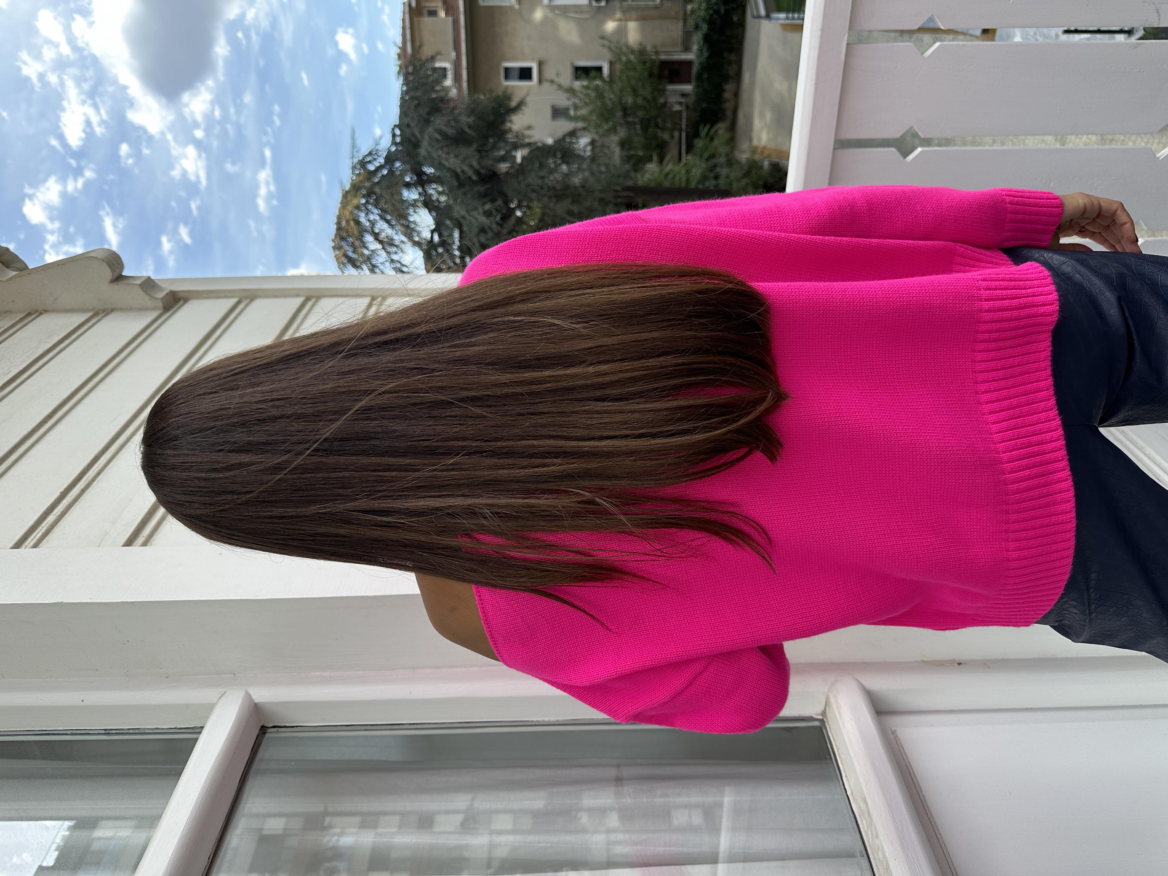Pembe Omzu Pencereli Balıkçı Kazak